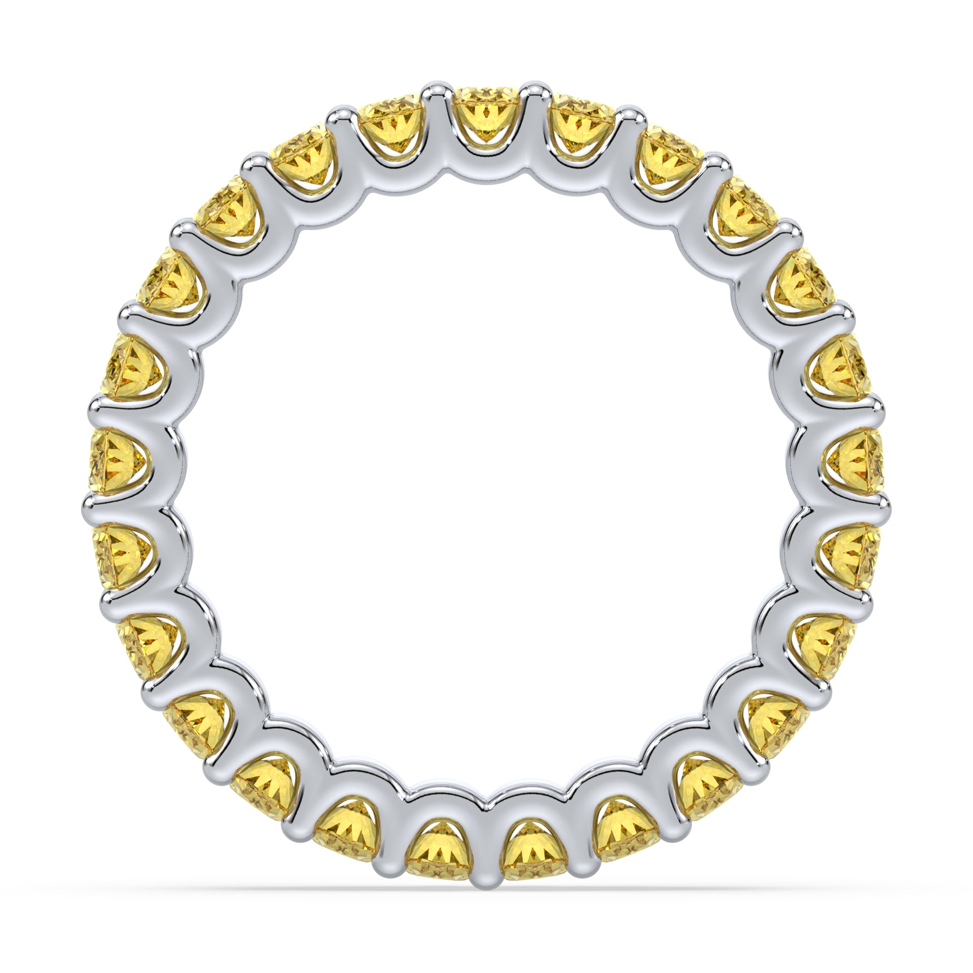 Greer Fancy Yellow Oval Lab Grown Diamond Eternity Ring