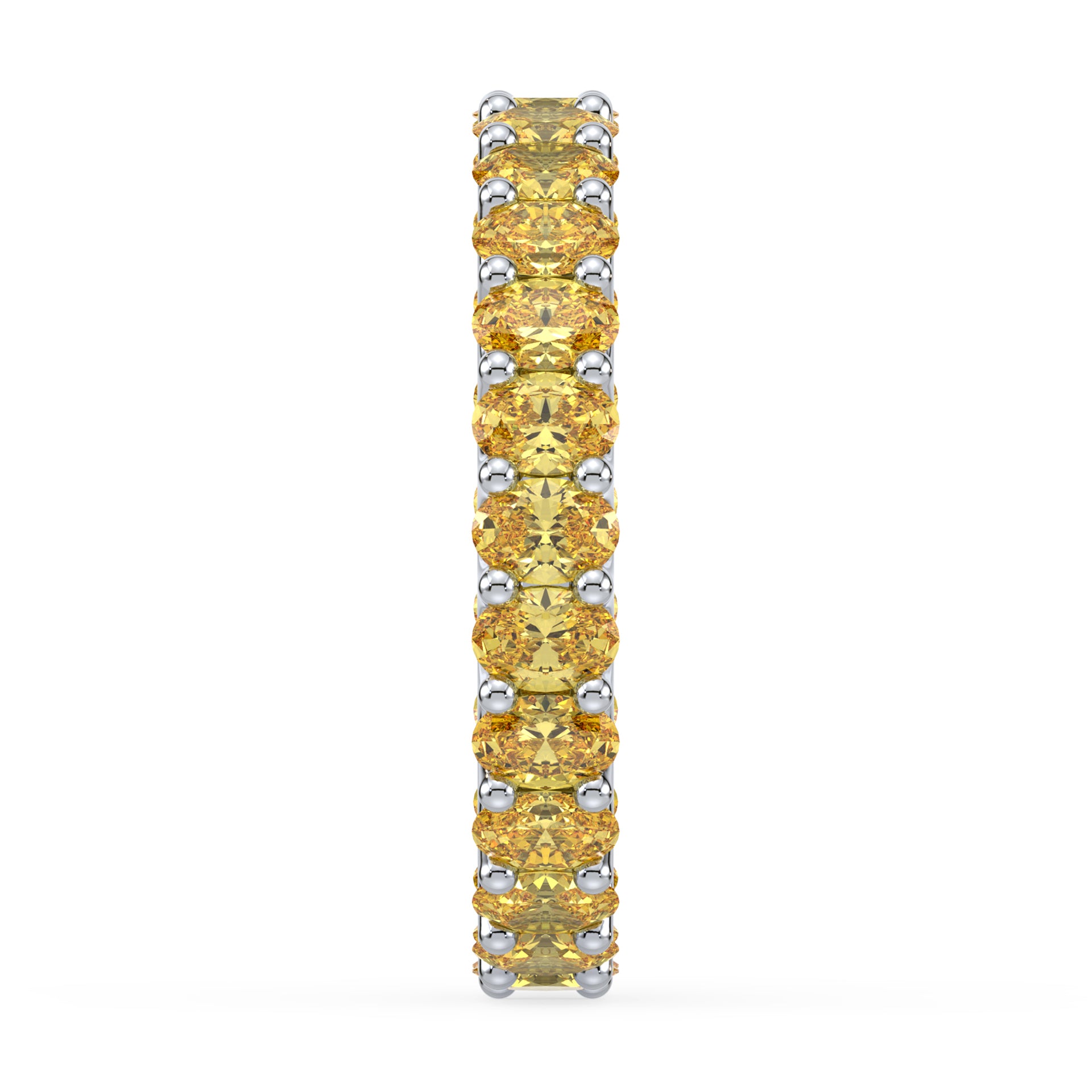 Greer Fancy Yellow Oval Lab Grown Diamond Eternity Ring