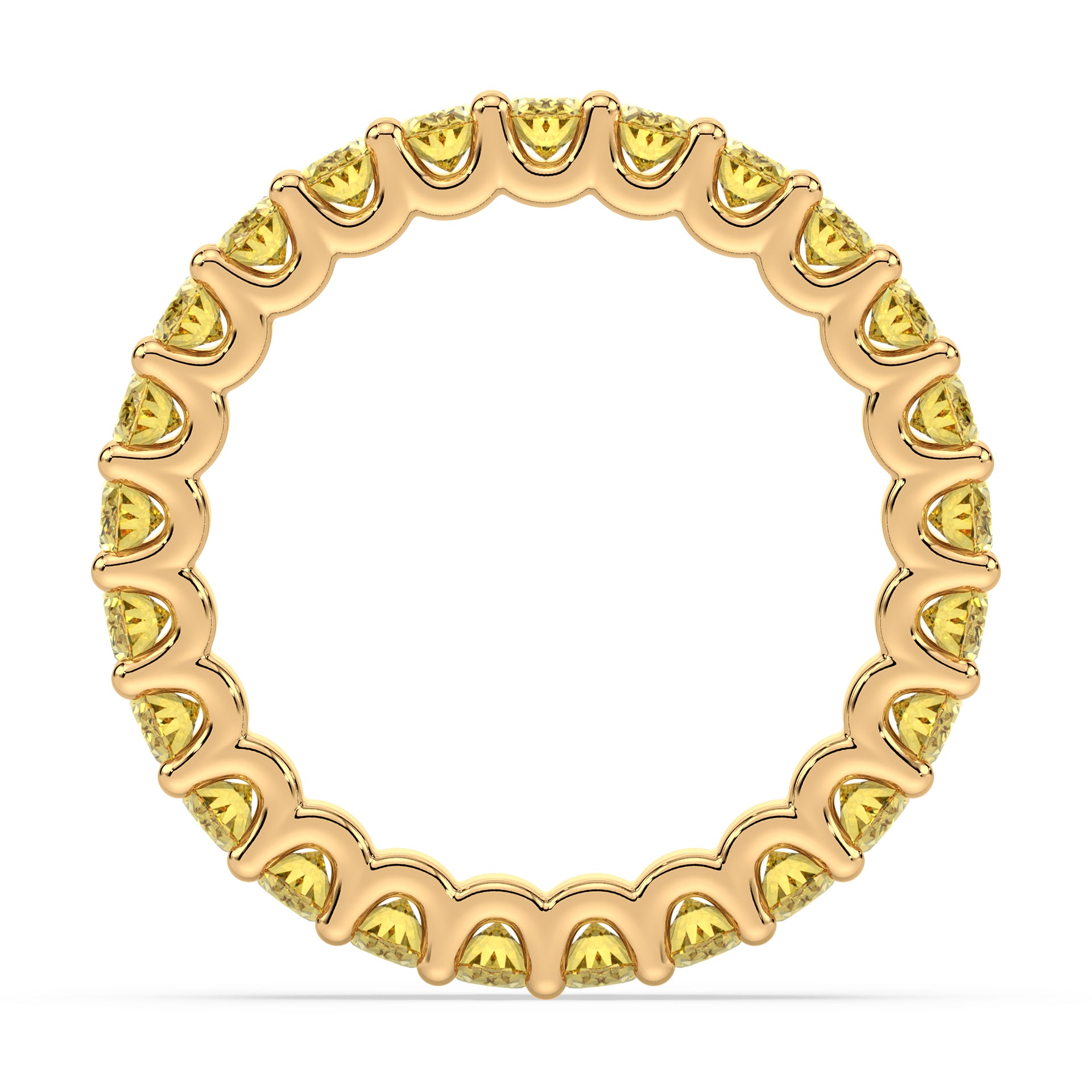Greer Fancy Yellow Oval Lab Grown Diamond Eternity Ring
