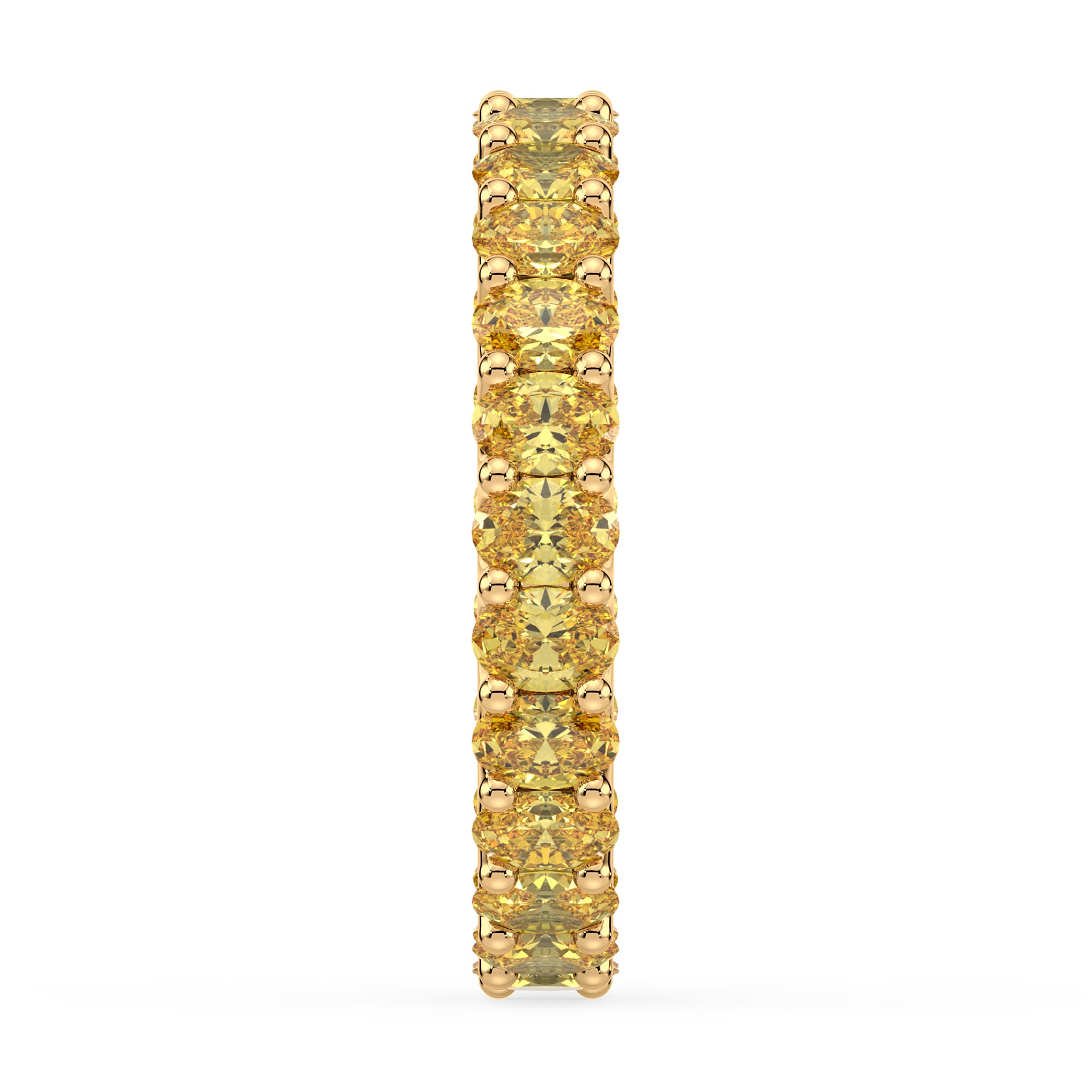 Greer Fancy Yellow Oval Lab Grown Diamond Eternity Ring