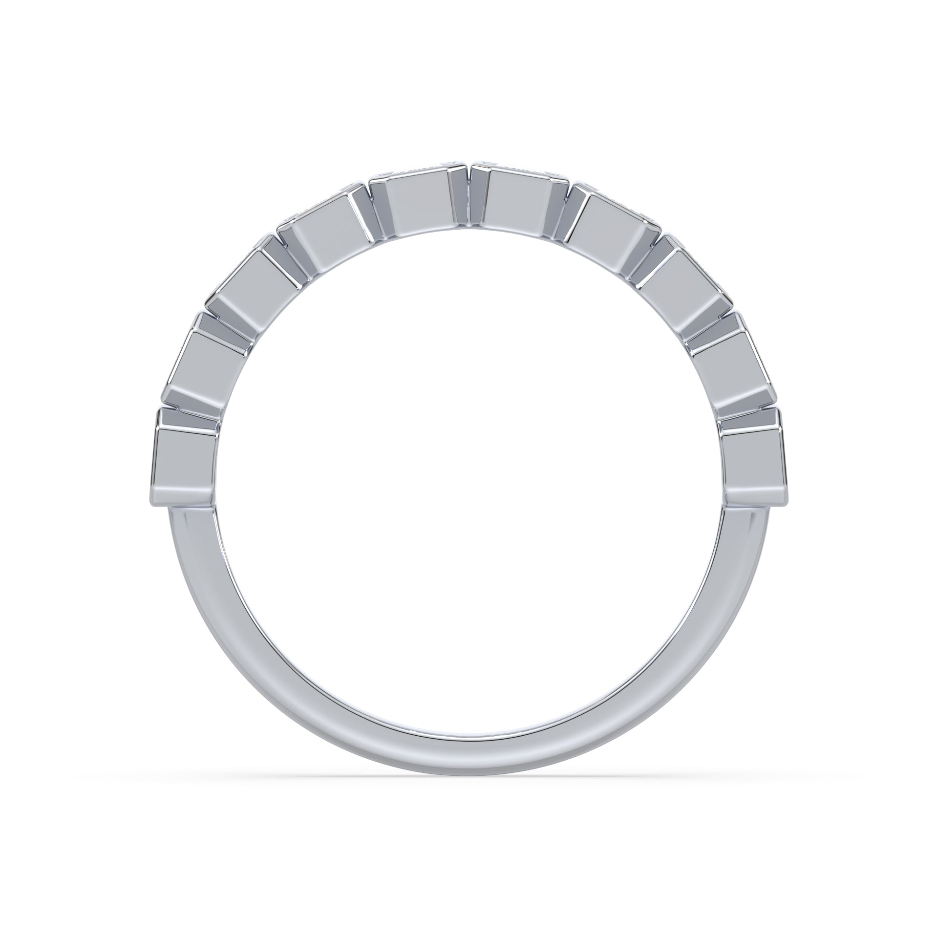 Greta Emerald Bezel Lab Grown Diamond Half Eternity Ring
