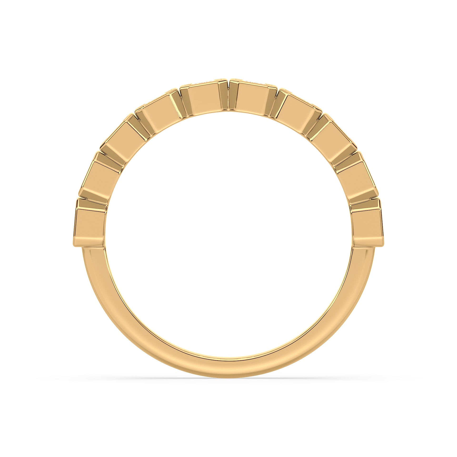Greta Emerald Bezel Lab Grown Diamond Half Eternity Ring