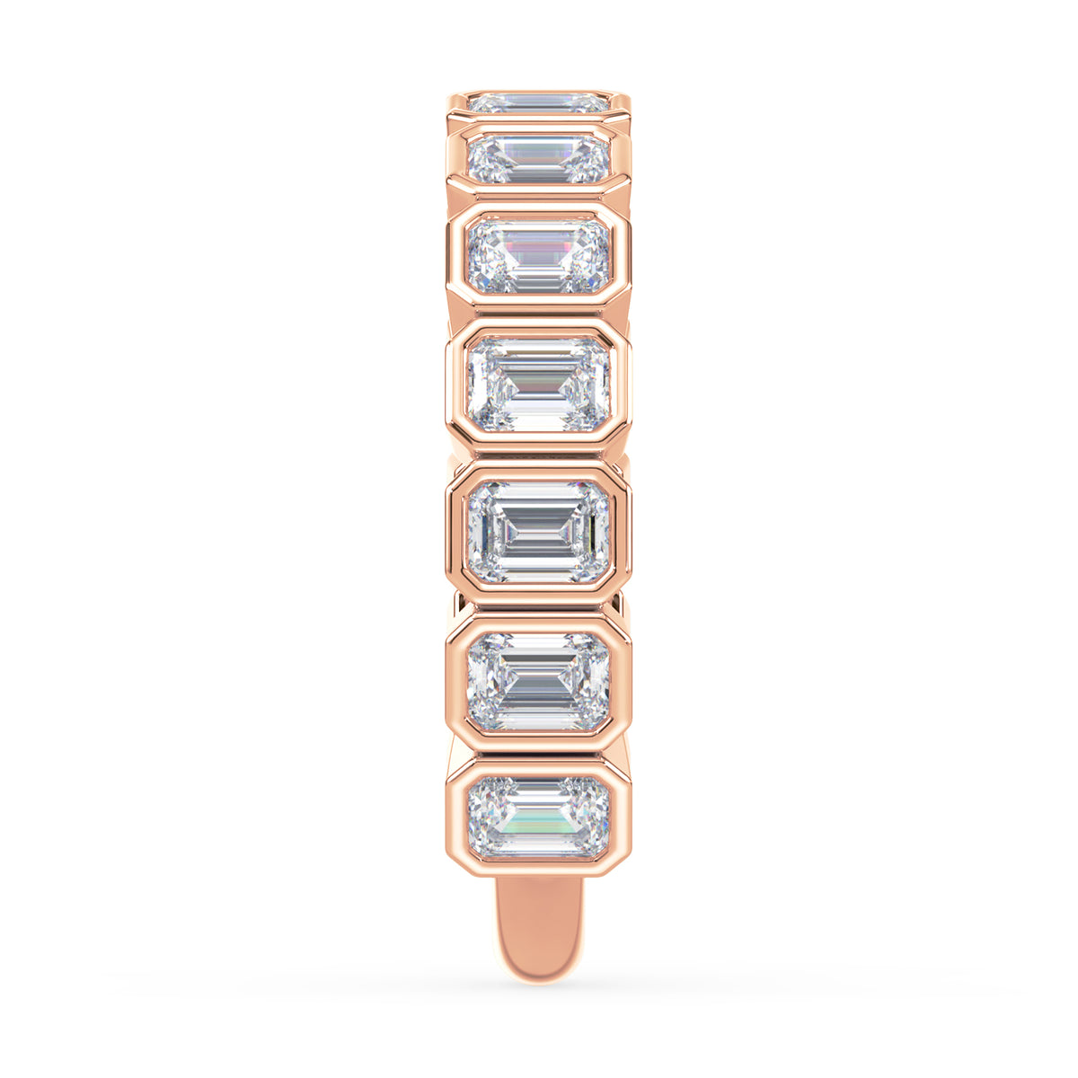 Greta Emerald Bezel Lab Grown Diamond 3/4 Eternity Ring