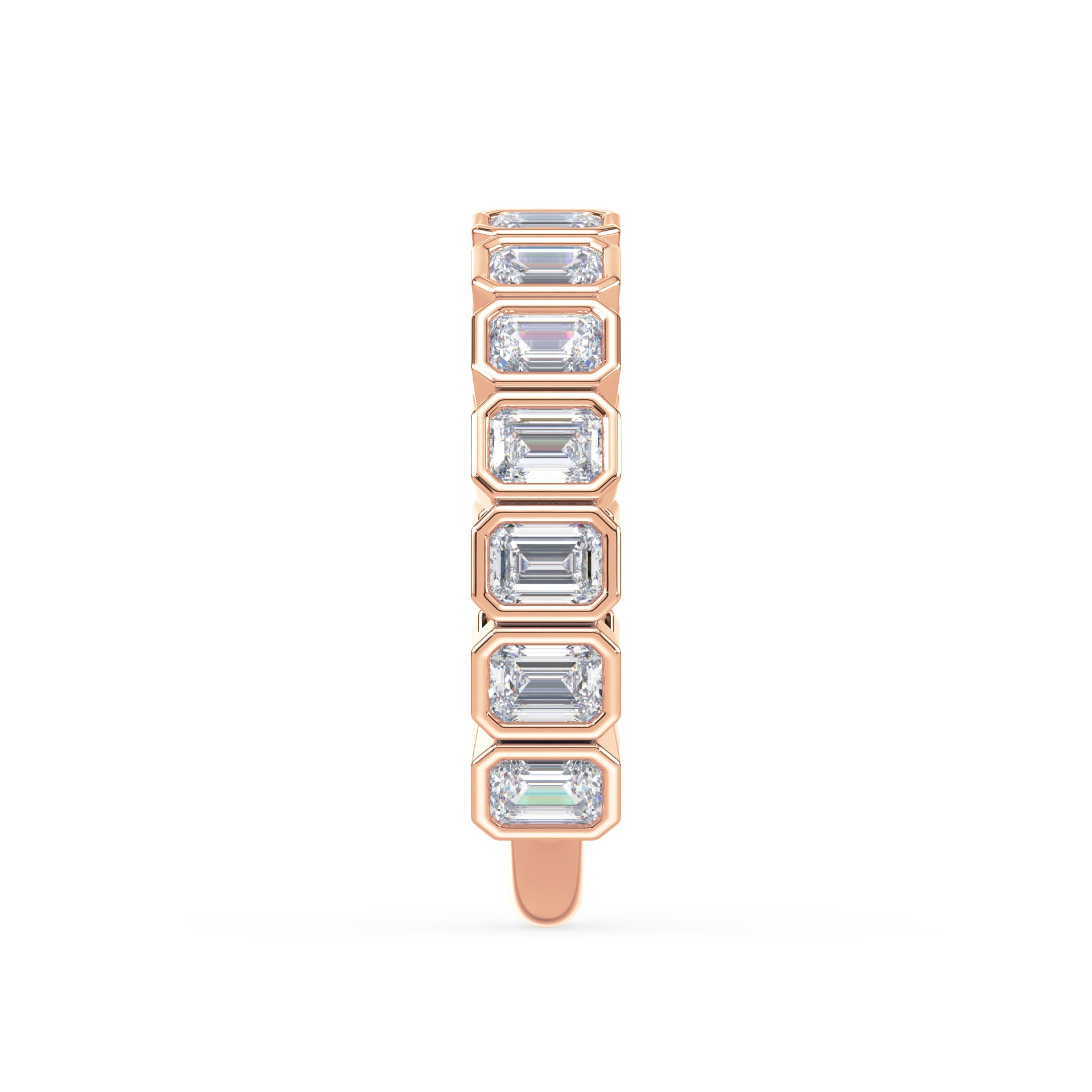 Greta Emerald Bezel Lab Grown Diamond 3/4 Eternity Ring
