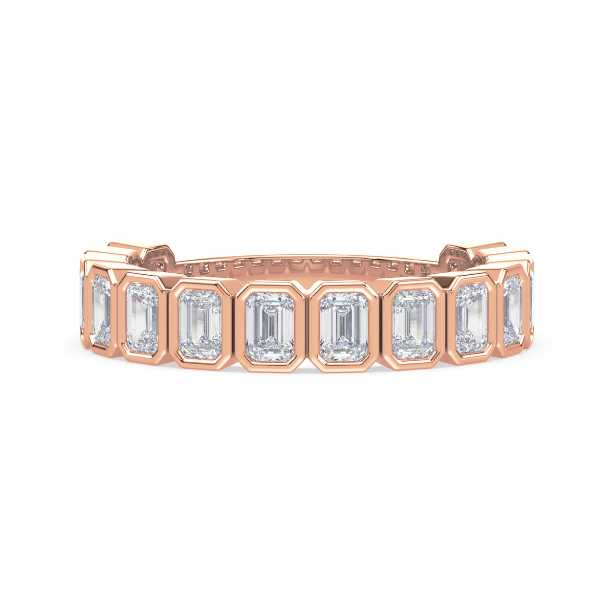 Greta Emerald Bezel Lab Grown Diamond 3/4 Eternity Ring