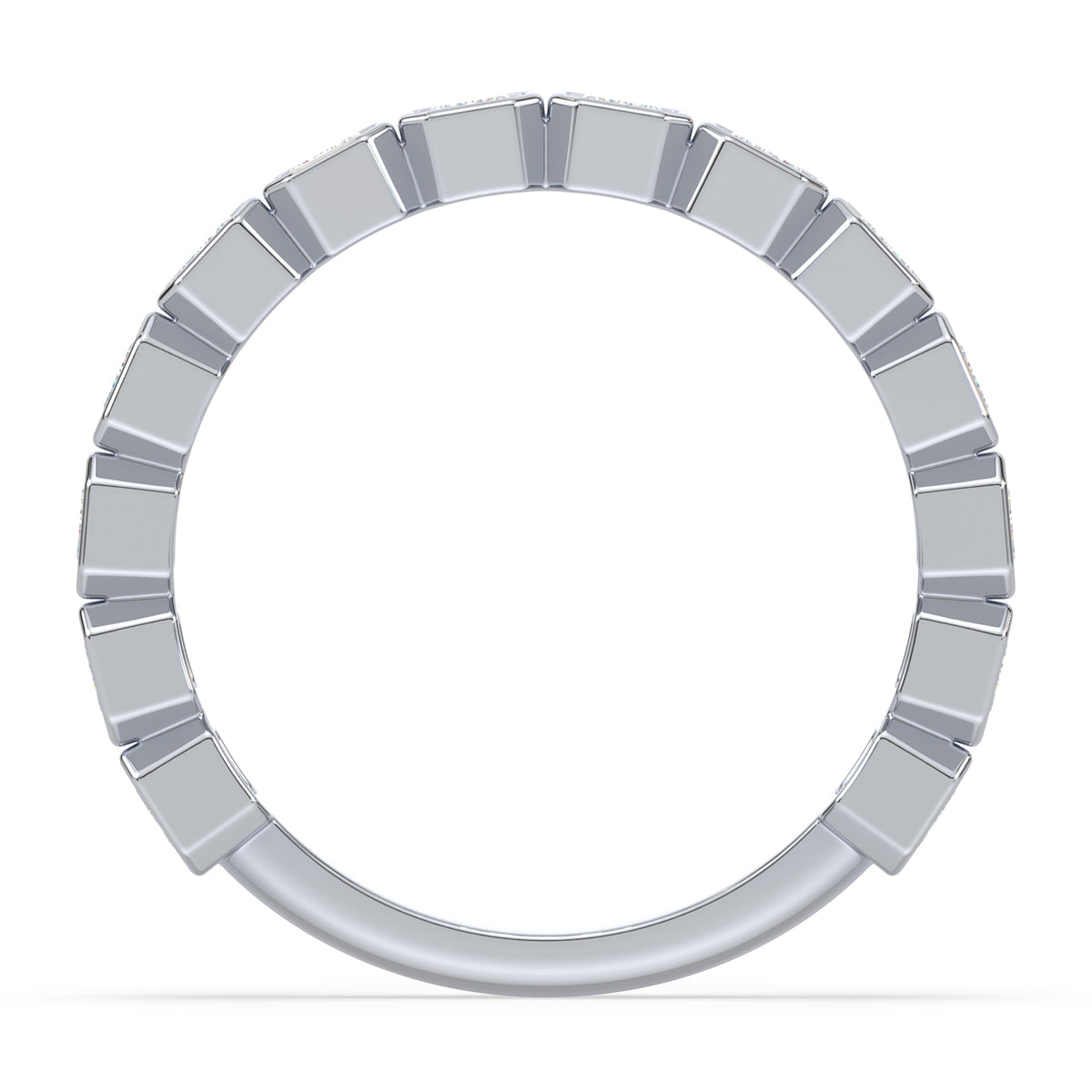 Greta Emerald Bezel Lab Grown Diamond 3/4 Eternity Ring