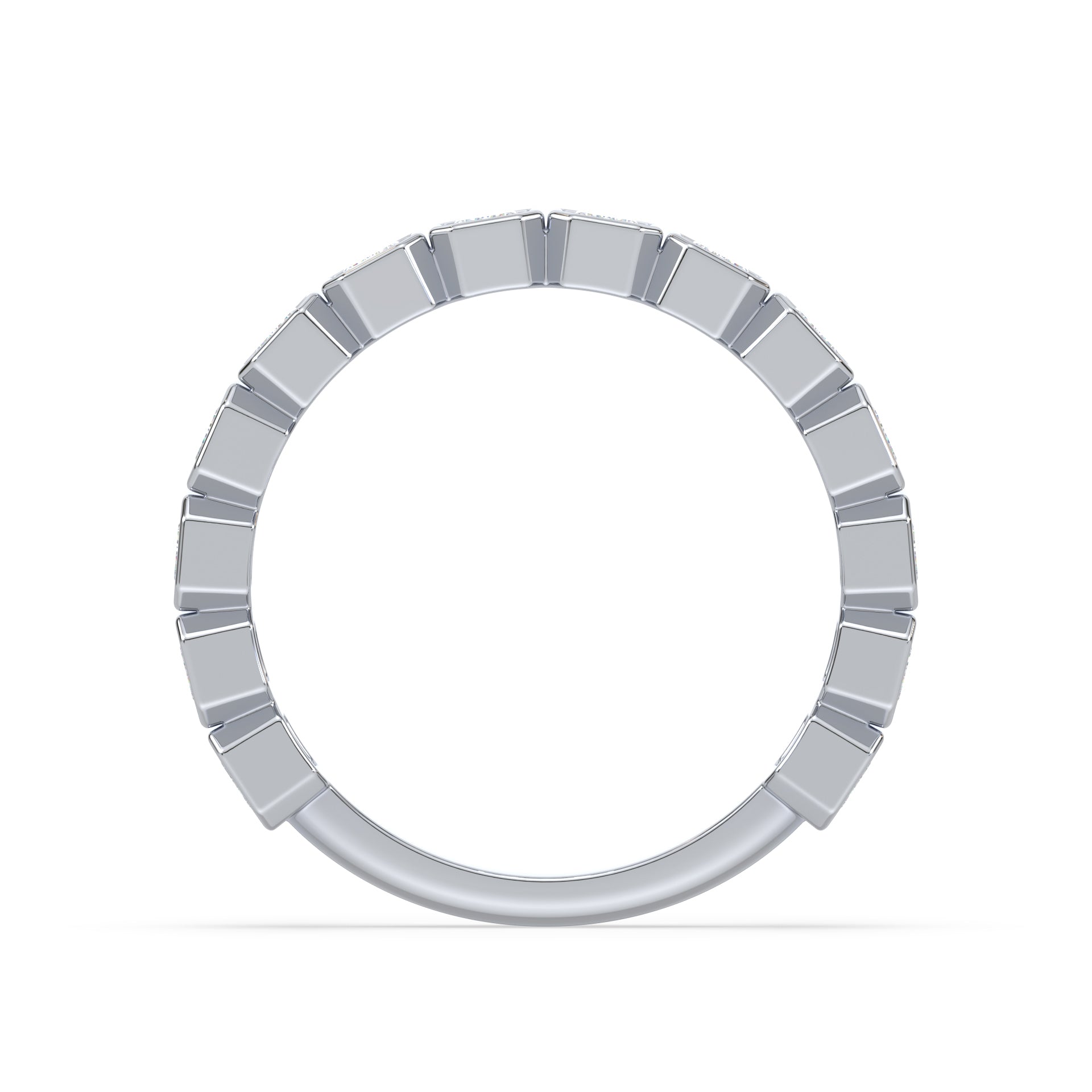 Greta Emerald Bezel Lab Grown Diamond 3/4 Eternity Ring