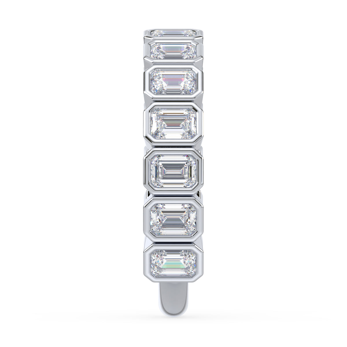 Greta Emerald Bezel Lab Grown Diamond 3/4 Eternity Ring