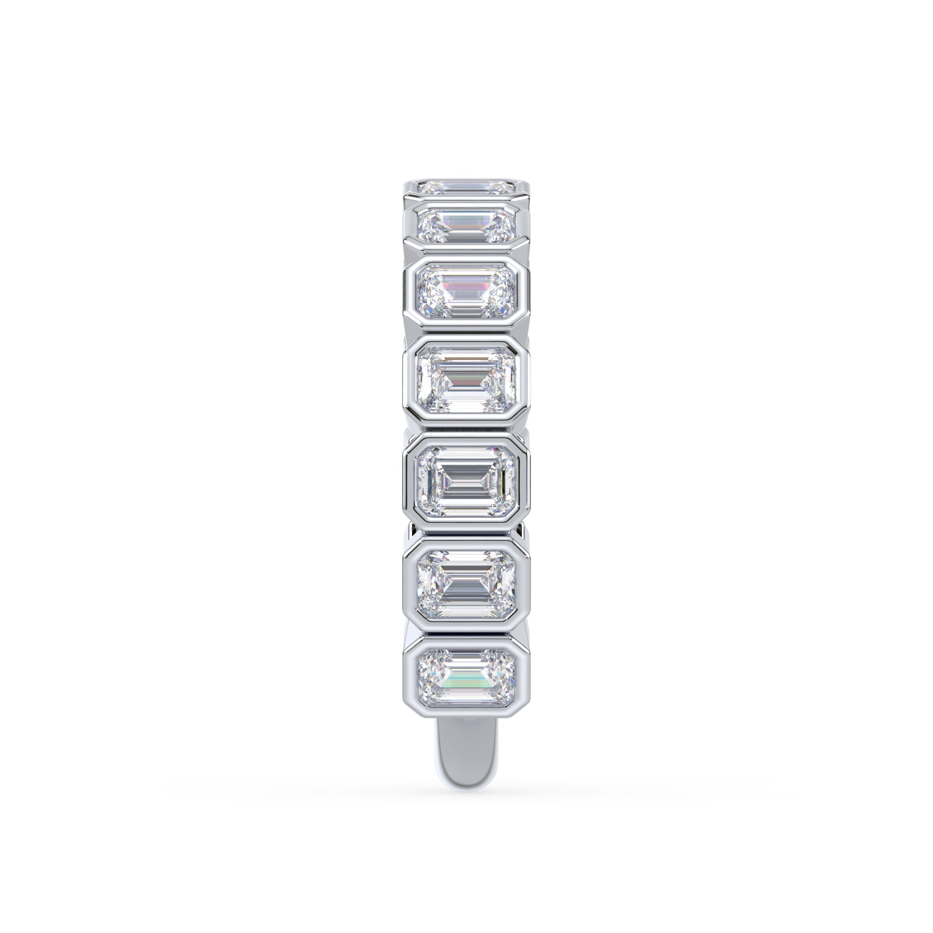 Greta Emerald Bezel Lab Grown Diamond 3/4 Eternity Ring