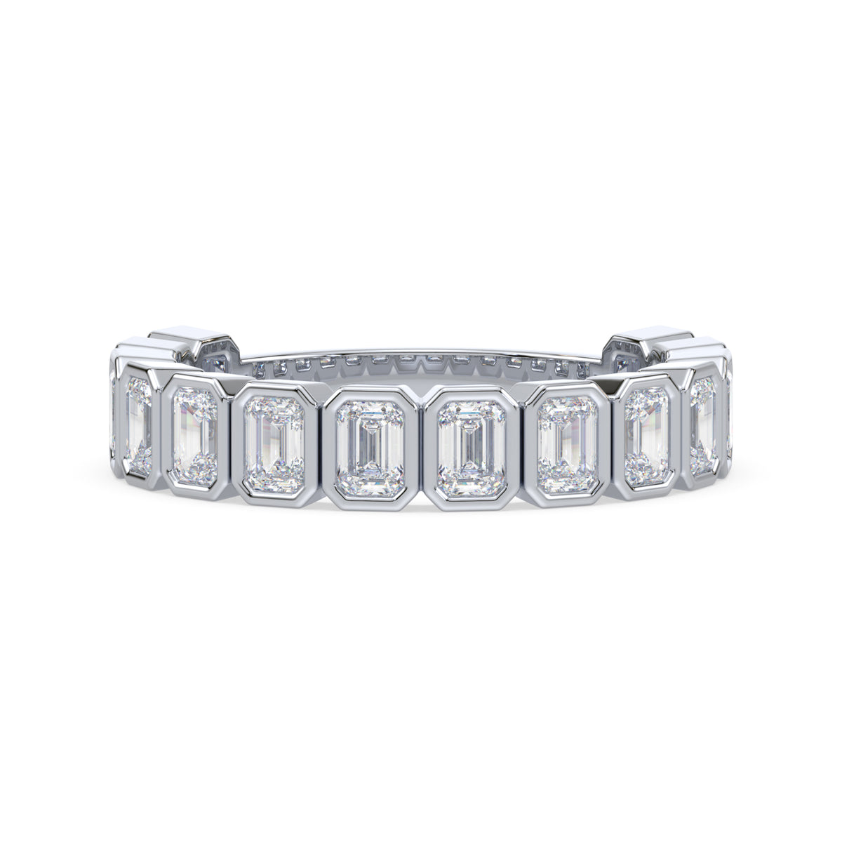 Greta Emerald Bezel Lab Grown Diamond 3/4 Eternity Ring