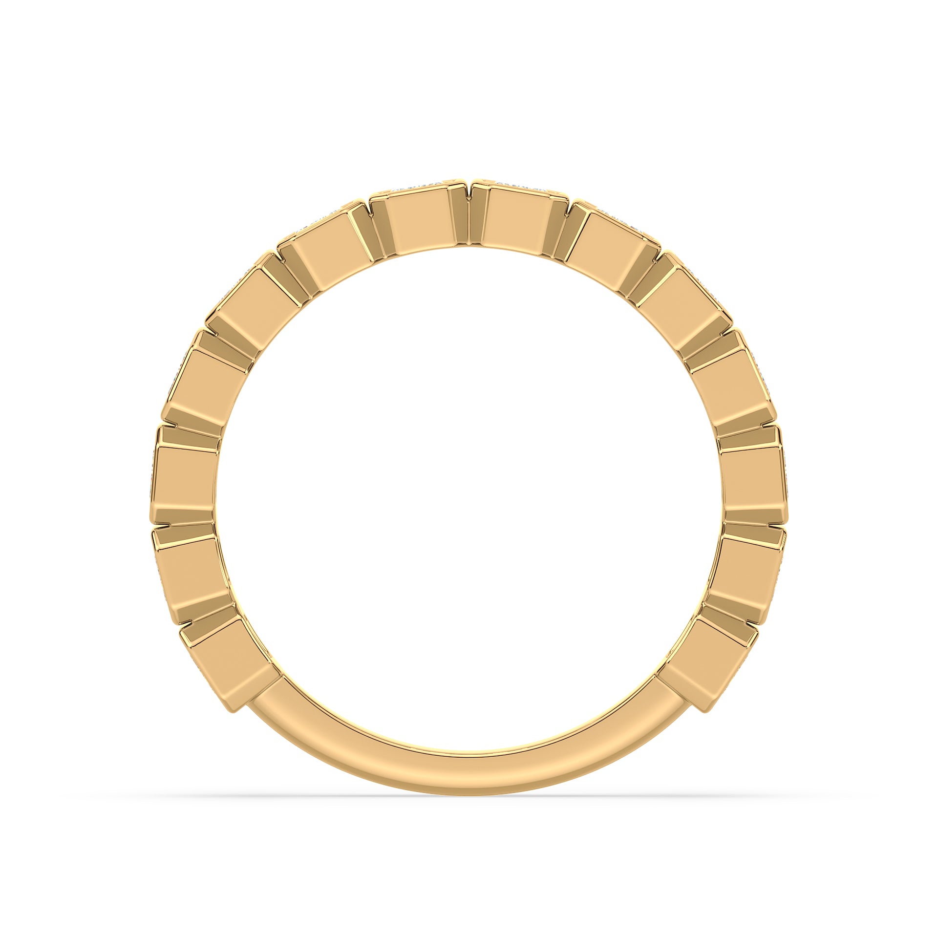 Greta Emerald Bezel Lab Grown Diamond 3/4 Eternity Ring