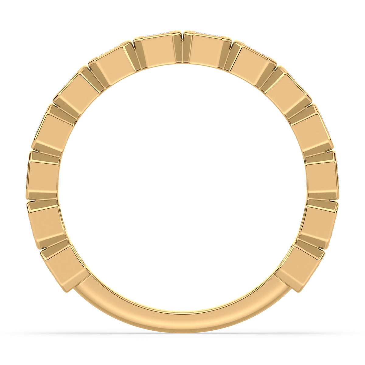 Greta Emerald Bezel Lab Grown Diamond 3/4 Eternity Ring