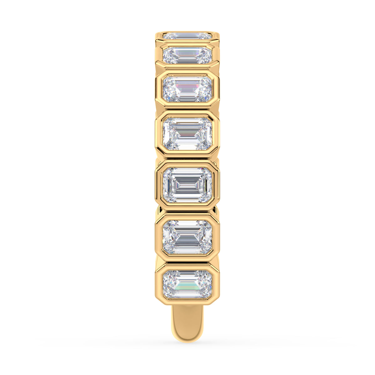 Greta Emerald Bezel Lab Grown Diamond 3/4 Eternity Ring