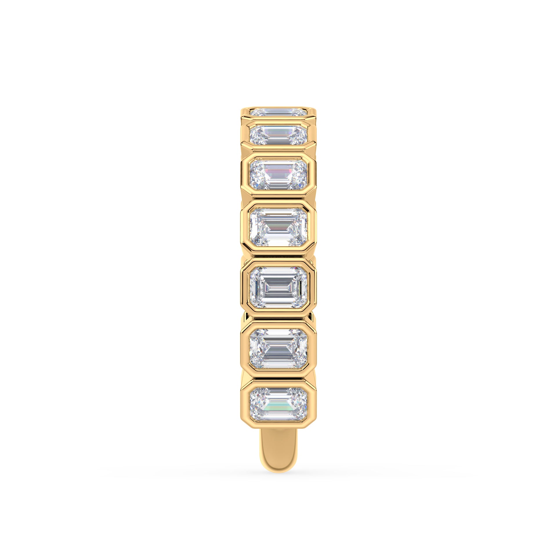 Greta Emerald Bezel Lab Grown Diamond 3/4 Eternity Ring