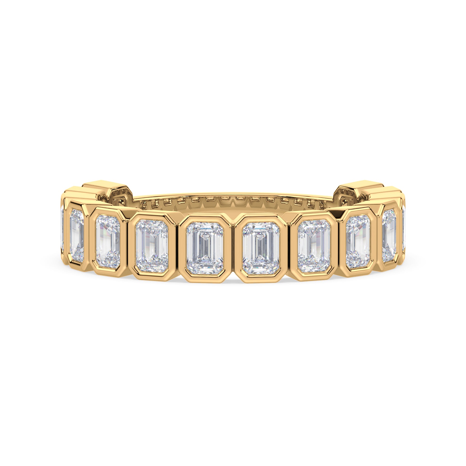 Greta Emerald Bezel Lab Grown Diamond 3/4 Eternity Ring
