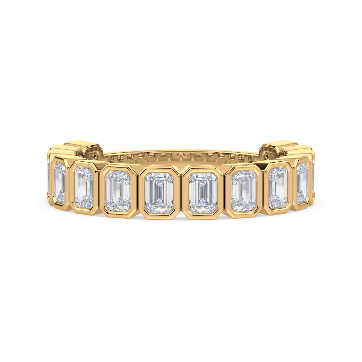 Greta Emerald Bezel Lab Grown Diamond 3/4 Eternity Ring