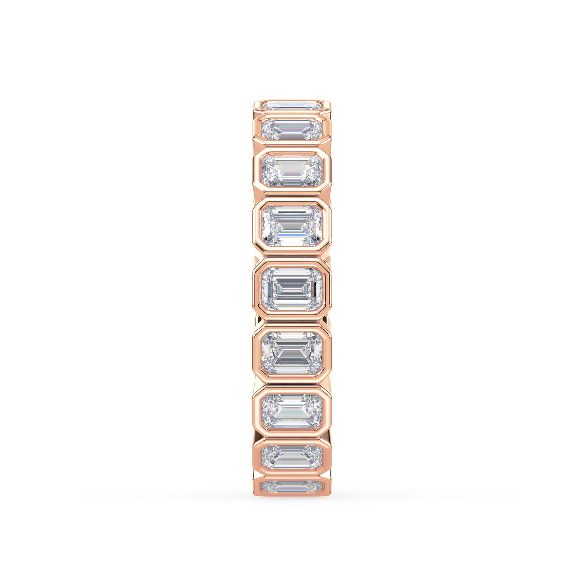 Greta Emerald Bezel Lab Grown Diamond Eternity Ring