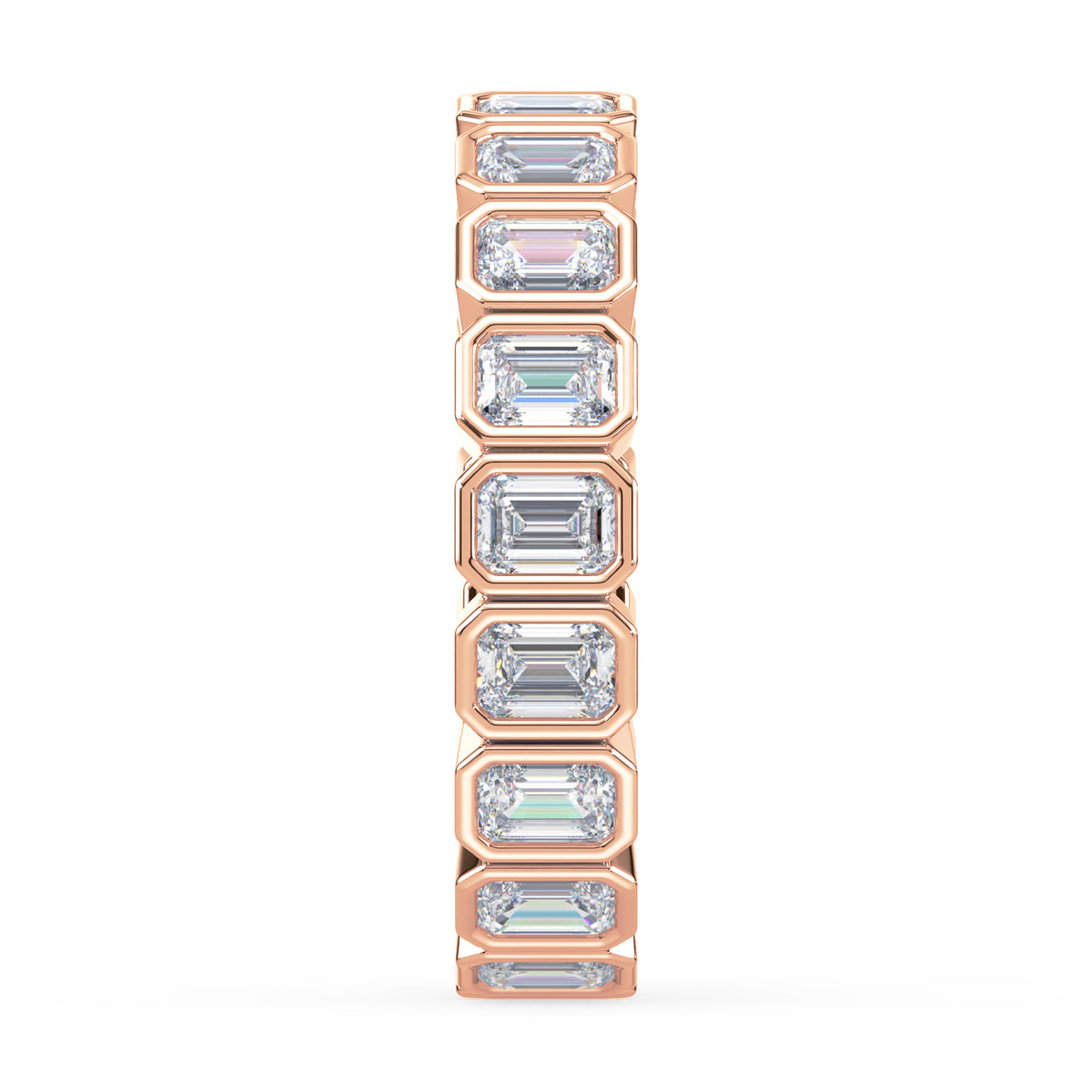 Greta Emerald Bezel Lab Grown Diamond Eternity Ring