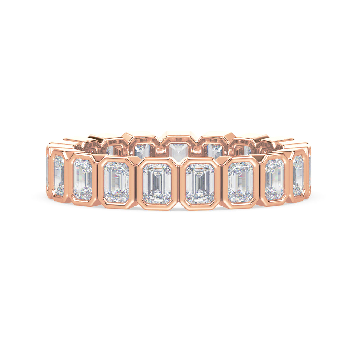 Greta Emerald Bezel Lab Grown Diamond Eternity Ring