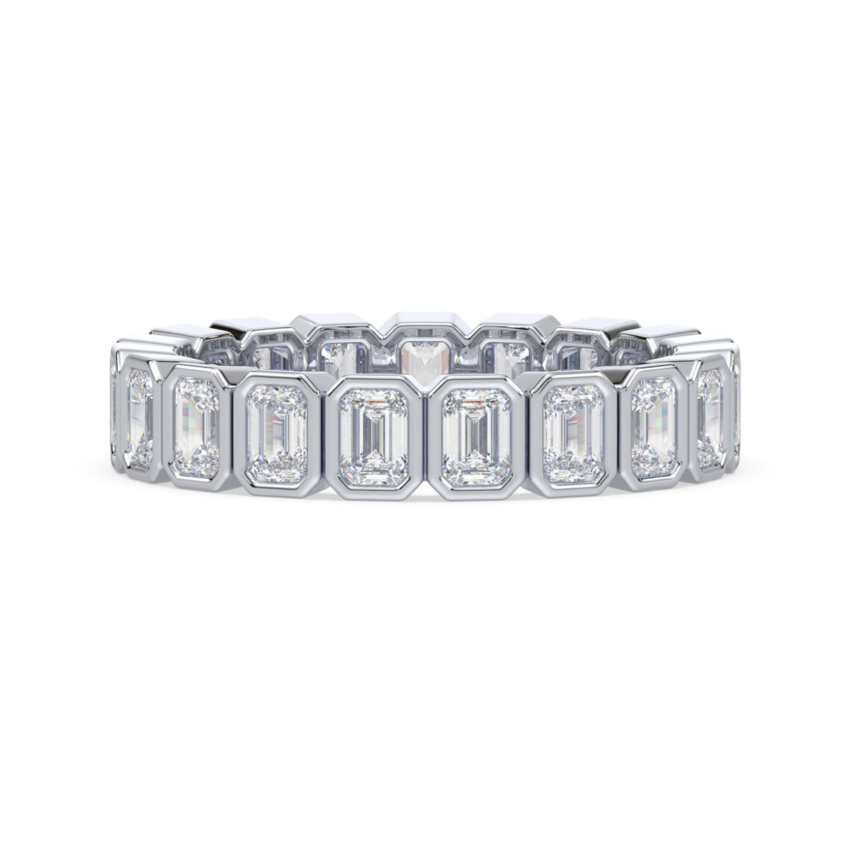 Greta Emerald Bezel Lab Grown Diamond Eternity Ring