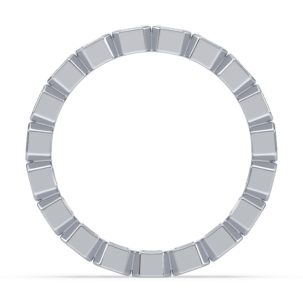 Greta Emerald Bezel Lab Grown Diamond Eternity Ring