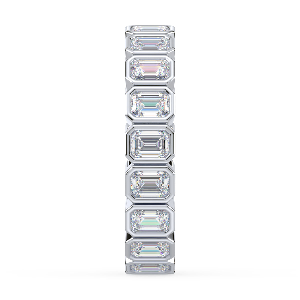 Greta Emerald Bezel Lab Grown Diamond Eternity Ring