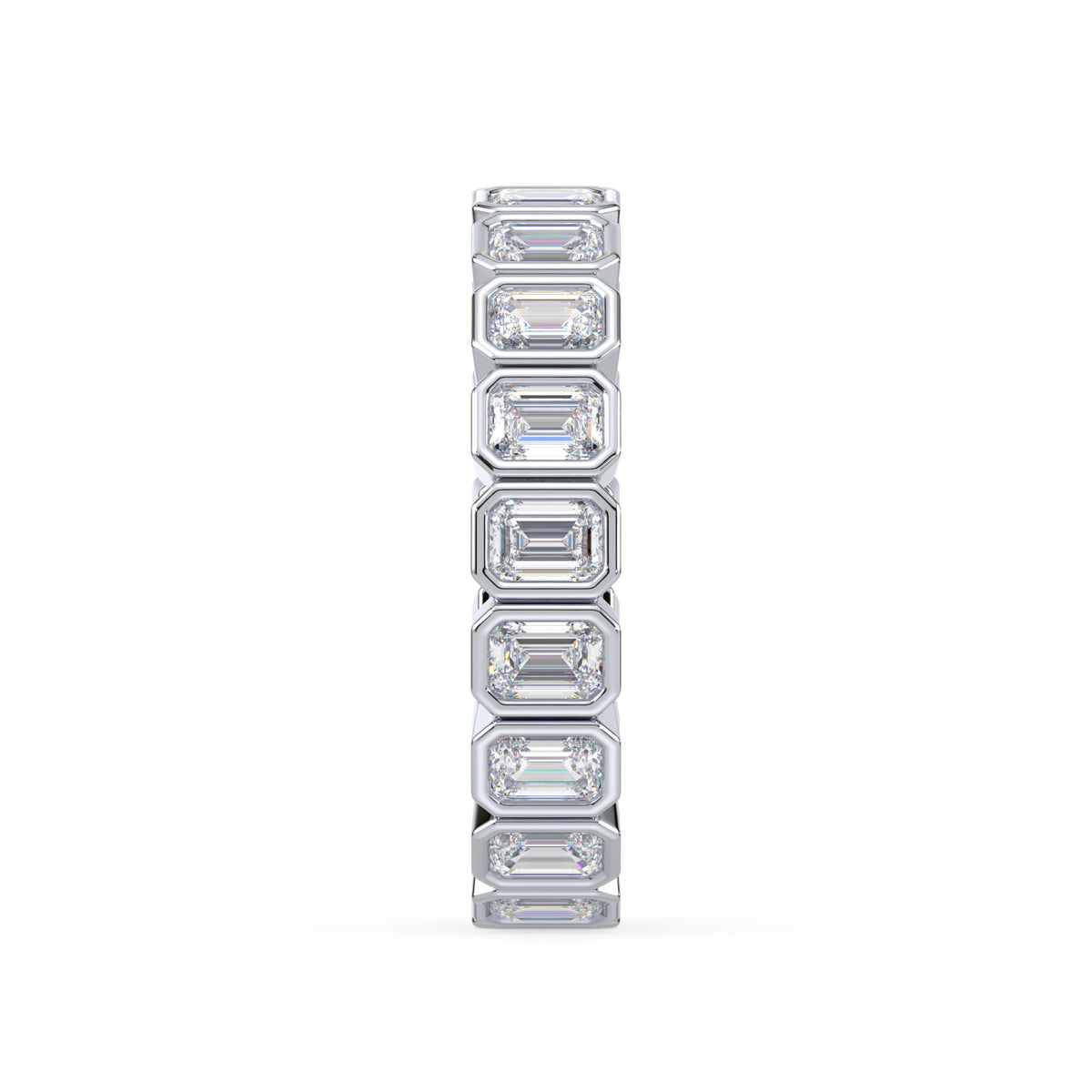 Greta Emerald Bezel Lab Grown Diamond Eternity Ring
