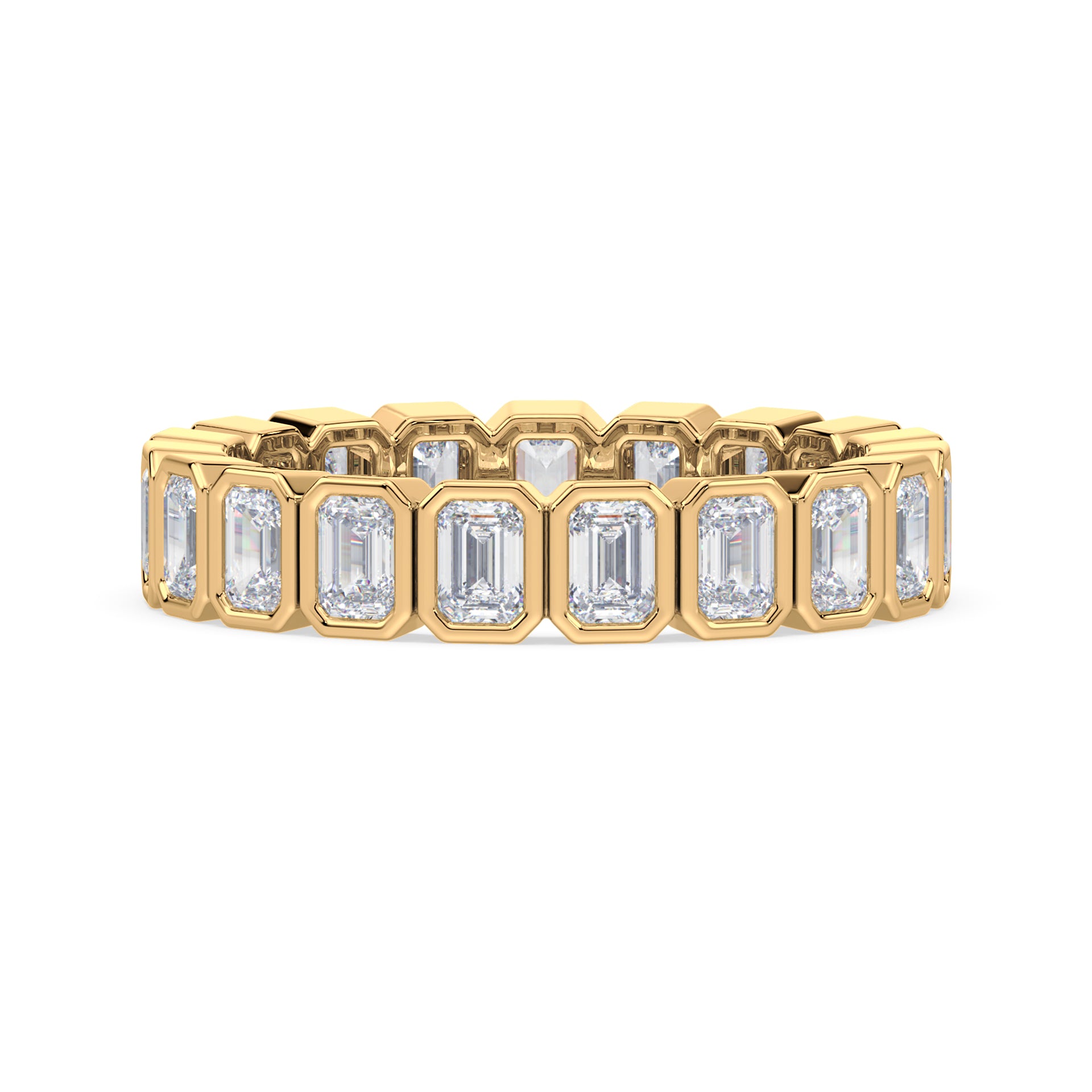 Greta Emerald Bezel Lab Grown Diamond Eternity Ring