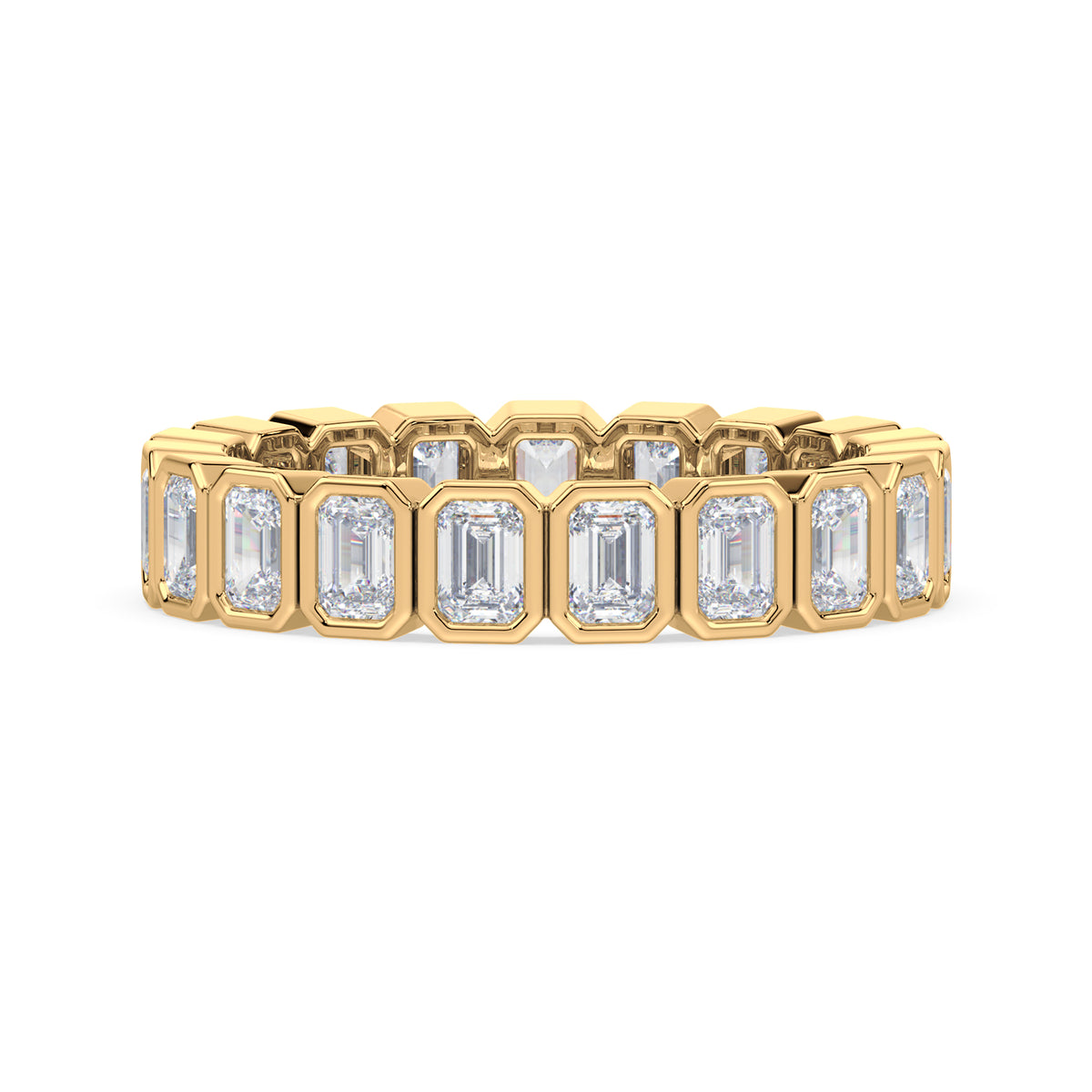 Greta Emerald Bezel Lab Grown Diamond Eternity Ring