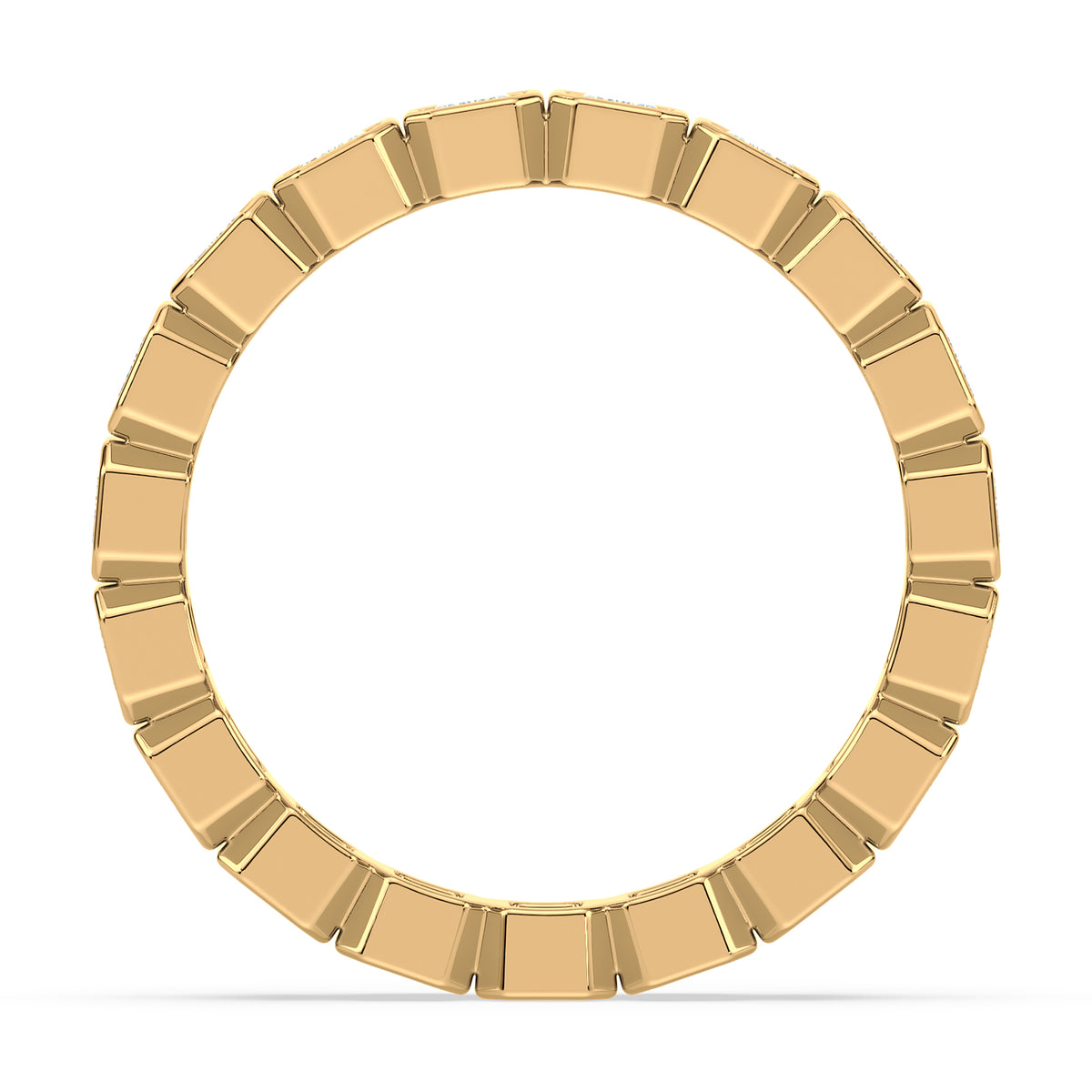 Greta Emerald Bezel Lab Grown Diamond Eternity Ring