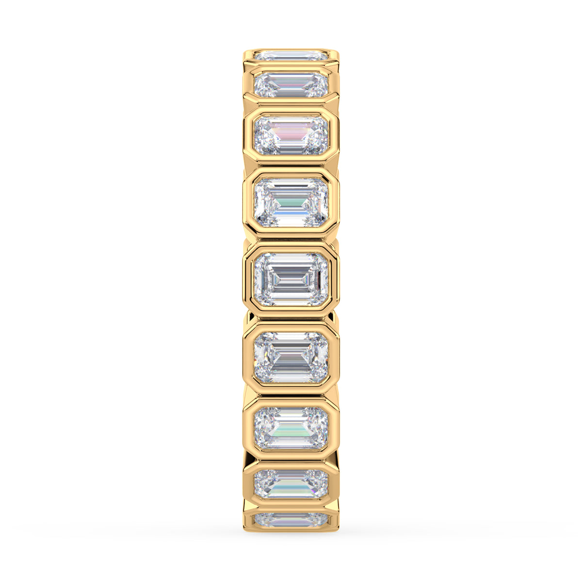 Greta Emerald Bezel Lab Grown Diamond Eternity Ring