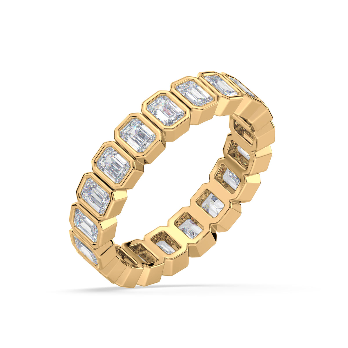 Greta Emerald Bezel Lab Grown Diamond Eternity Ring