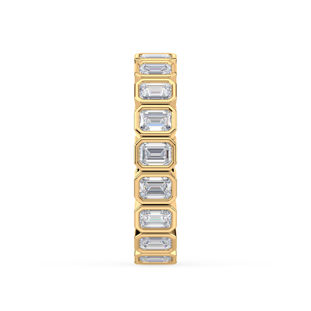 Greta Emerald Bezel Lab Grown Diamond Eternity Ring