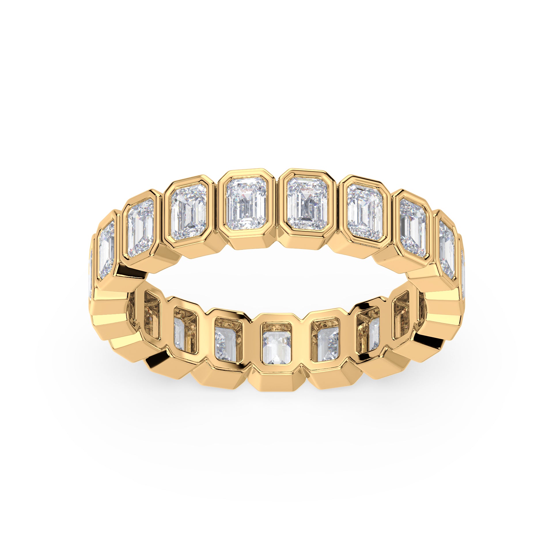 Greta Emerald Bezel Lab Grown Diamond Eternity Ring
