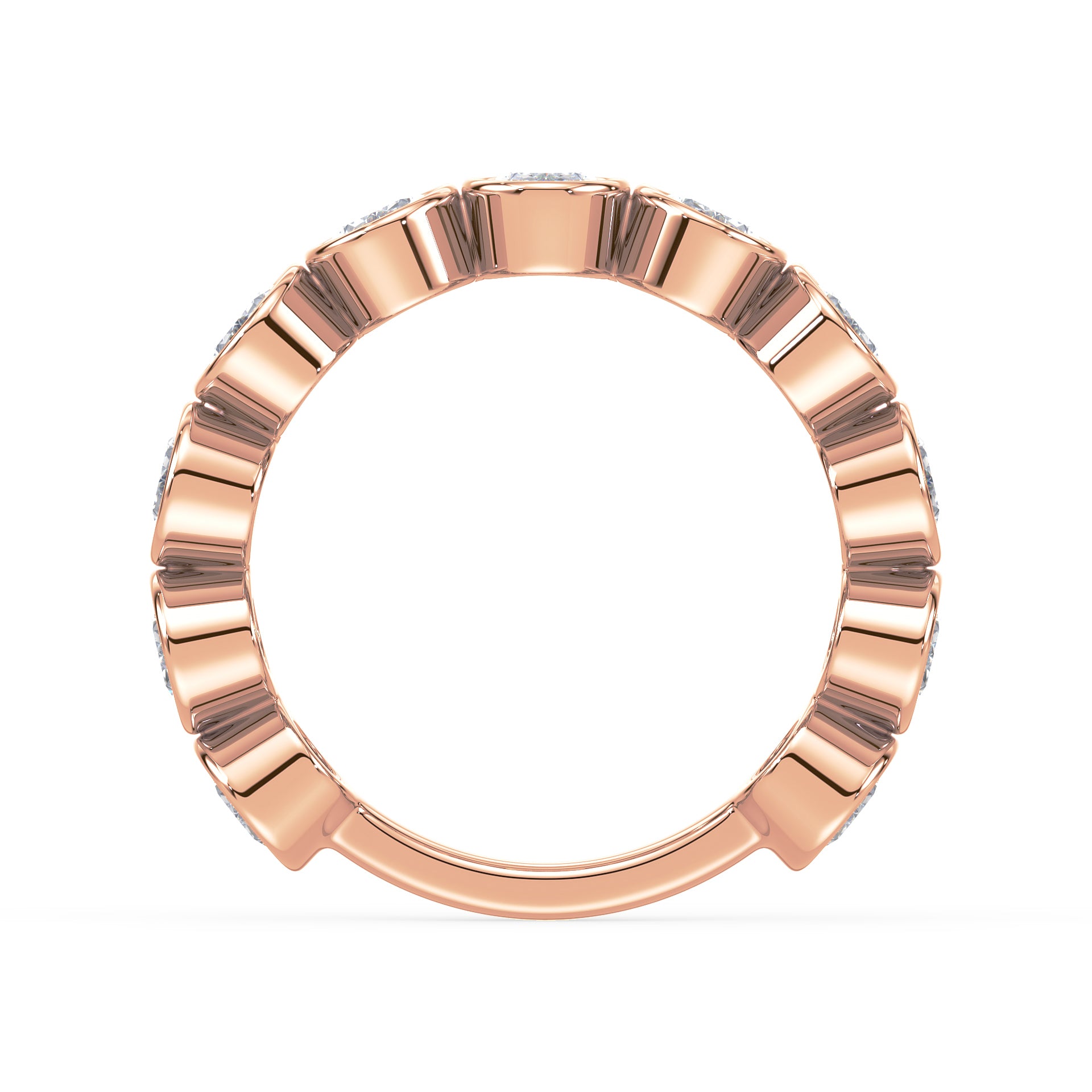 Stella Oval Bezel Lab Grown Diamond 3/4 Eternity Ring