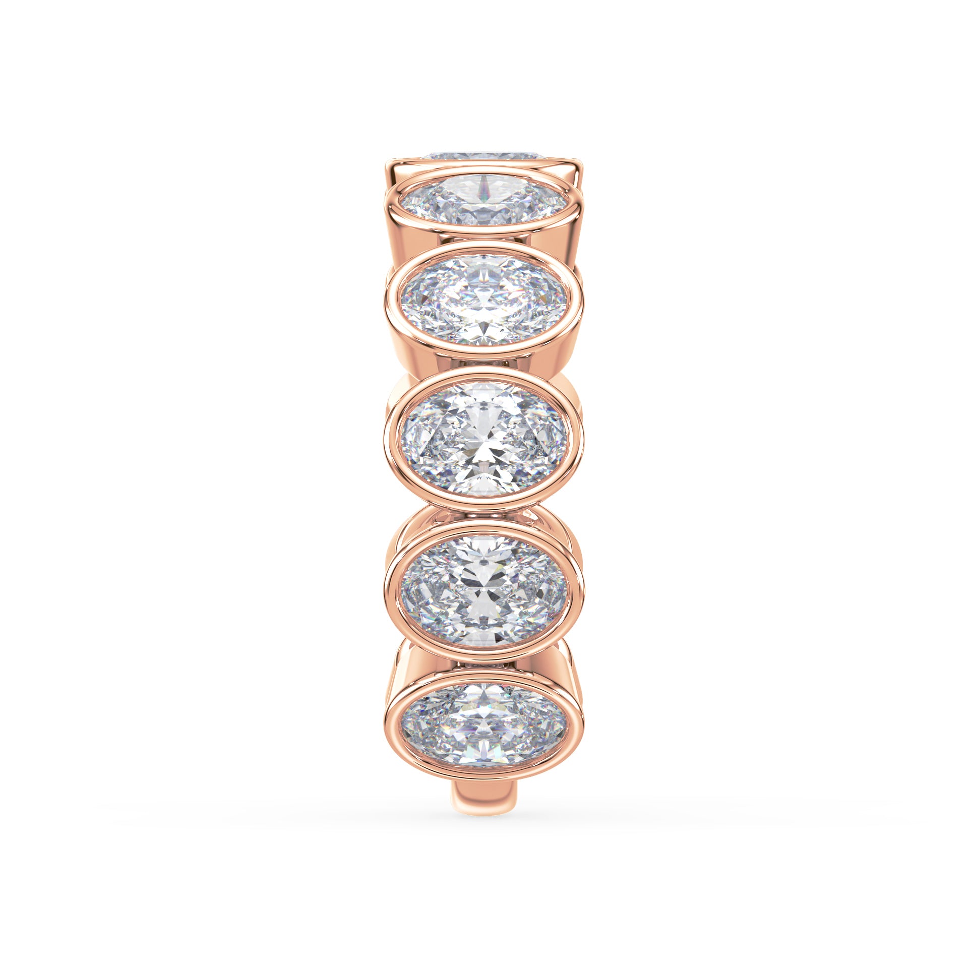Stella Oval Bezel Lab Grown Diamond 3/4 Eternity Ring