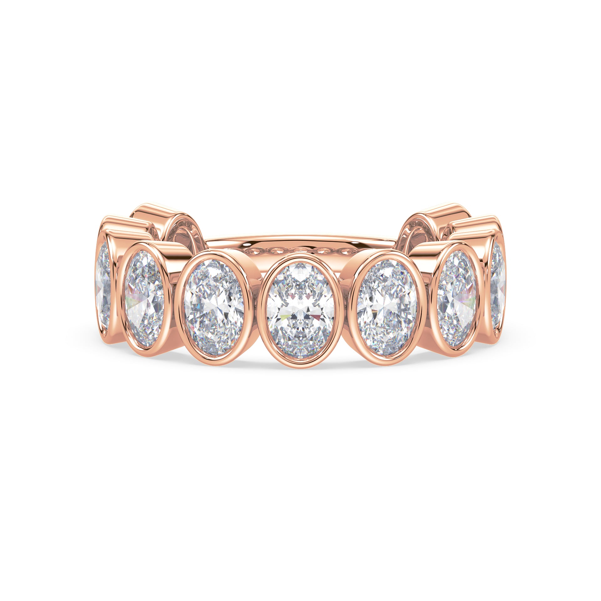 Stella Oval Bezel Lab Grown Diamond 3/4 Eternity Ring