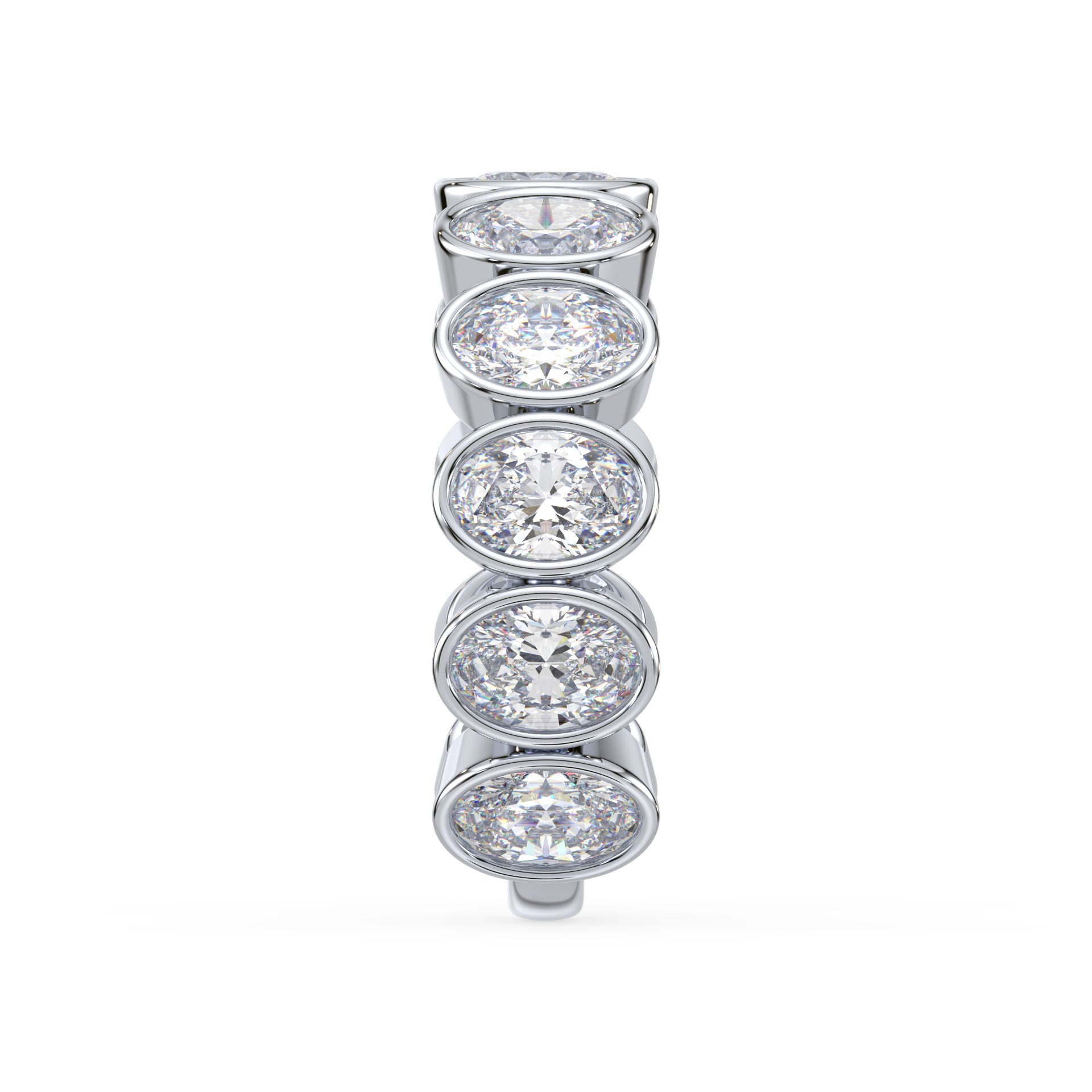 Stella Oval Bezel Lab Grown Diamond 3/4 Eternity Ring
