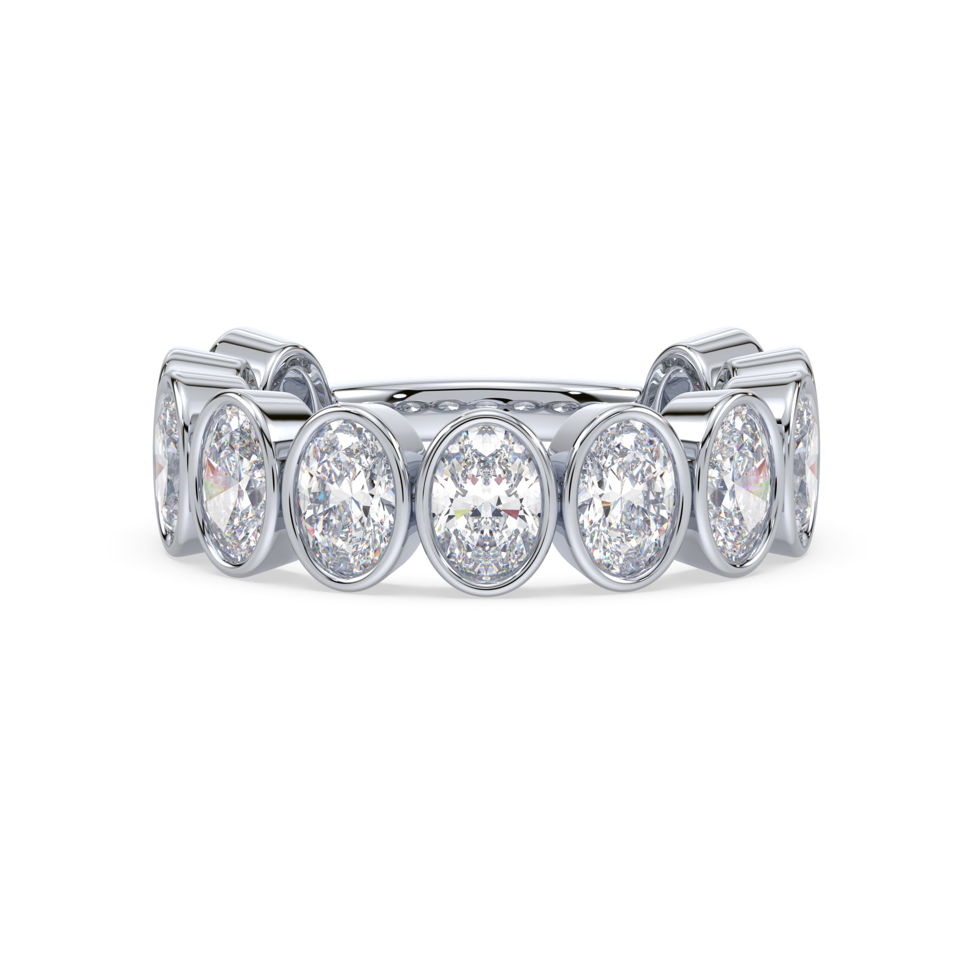 Stella Oval Bezel Lab Grown Diamond 3/4 Eternity Ring