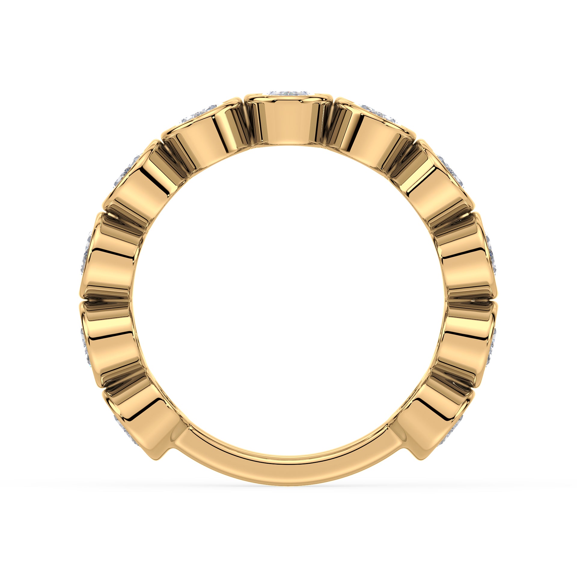 Stella Oval Bezel Lab Grown Diamond 3/4 Eternity Ring