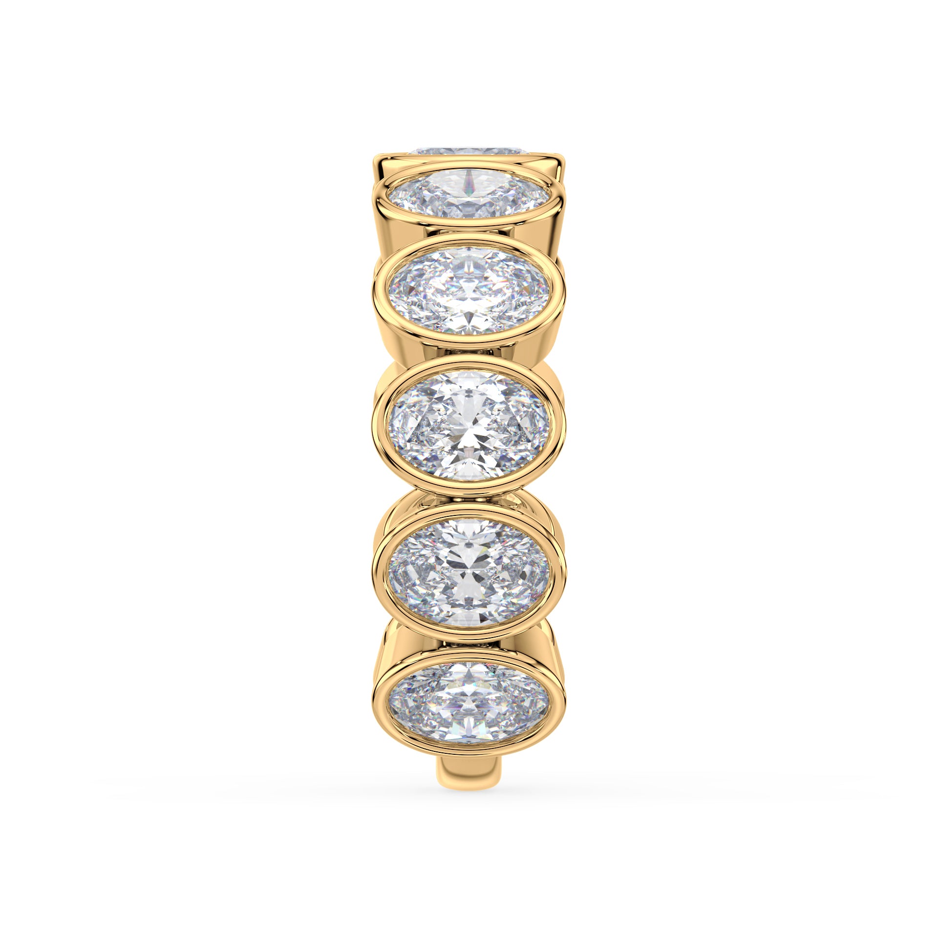 Stella Oval Bezel Lab Grown Diamond 3/4 Eternity Ring
