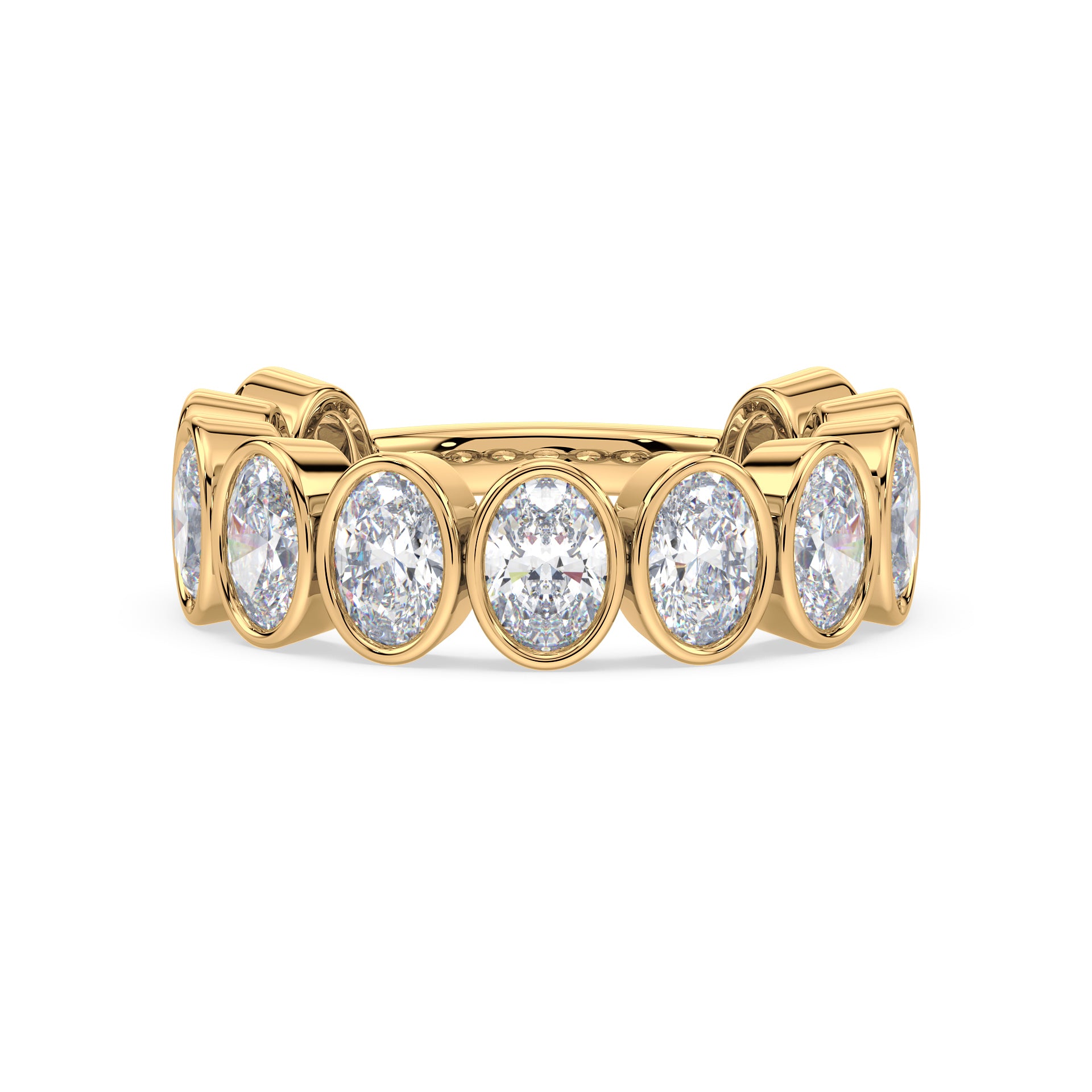 Stella Oval Bezel Lab Grown Diamond 3/4 Eternity Ring