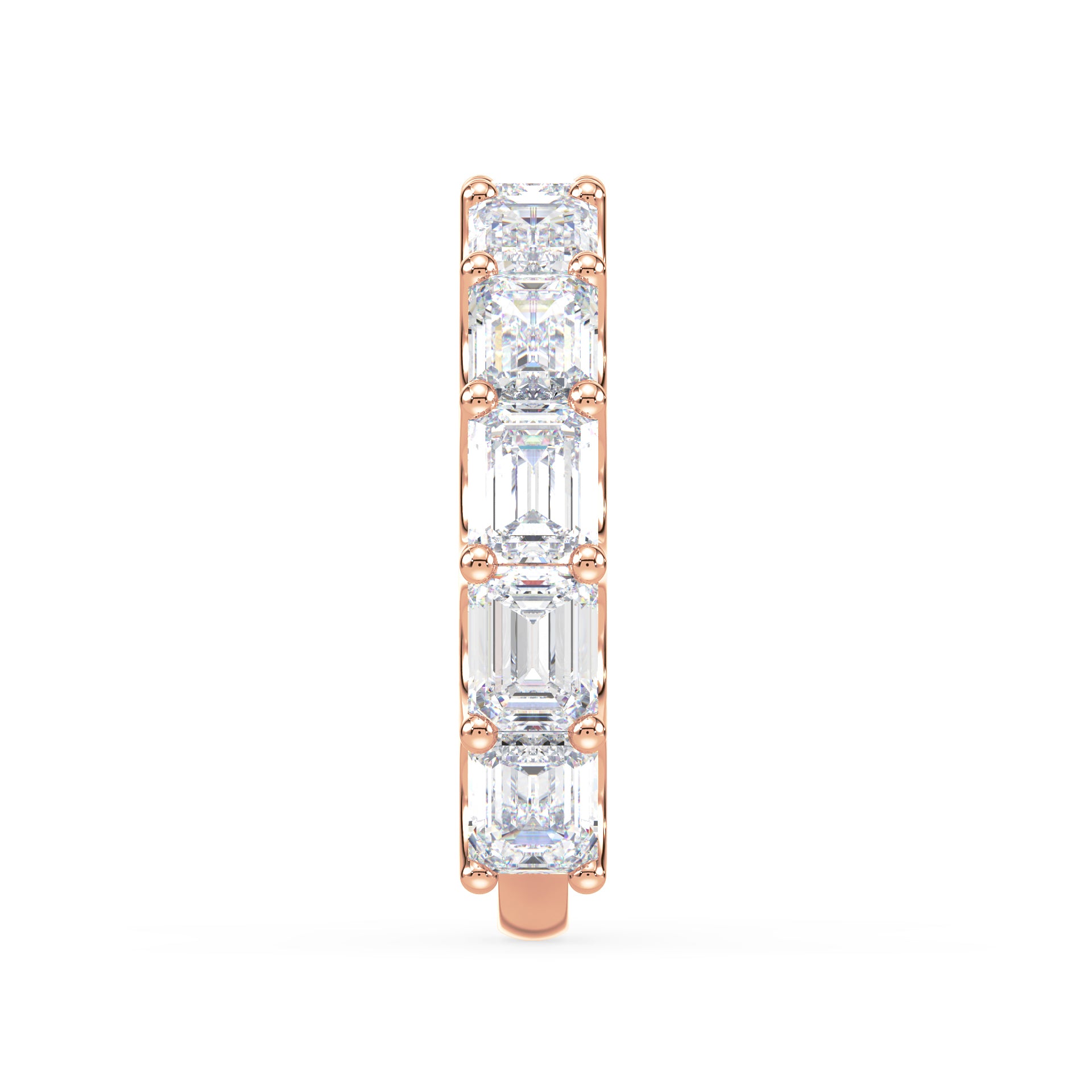 Sylvie East-West Emerald Lab Grown Diamond 3/4 Eternity Ring