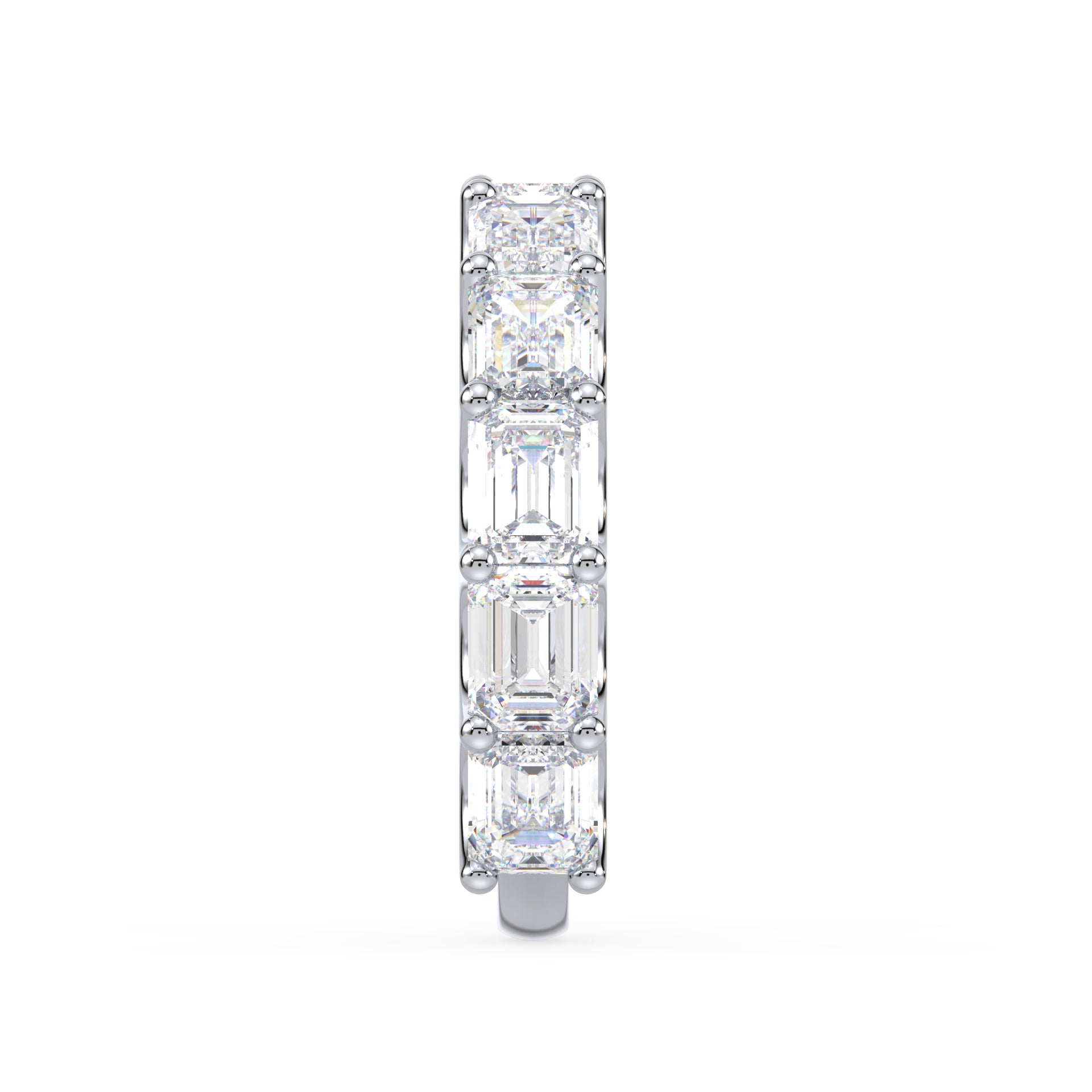 Sylvie East-West Emerald Lab Grown Diamond 3/4 Eternity Ring