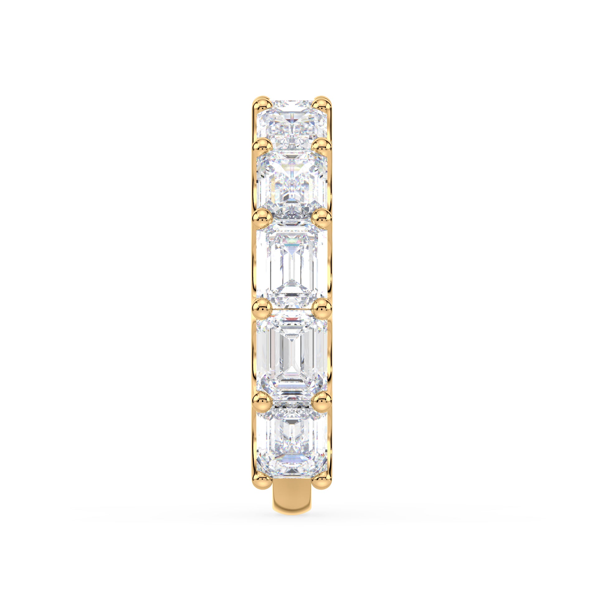 Sylvie East-West Emerald Lab Grown Diamond 3/4 Eternity Ring