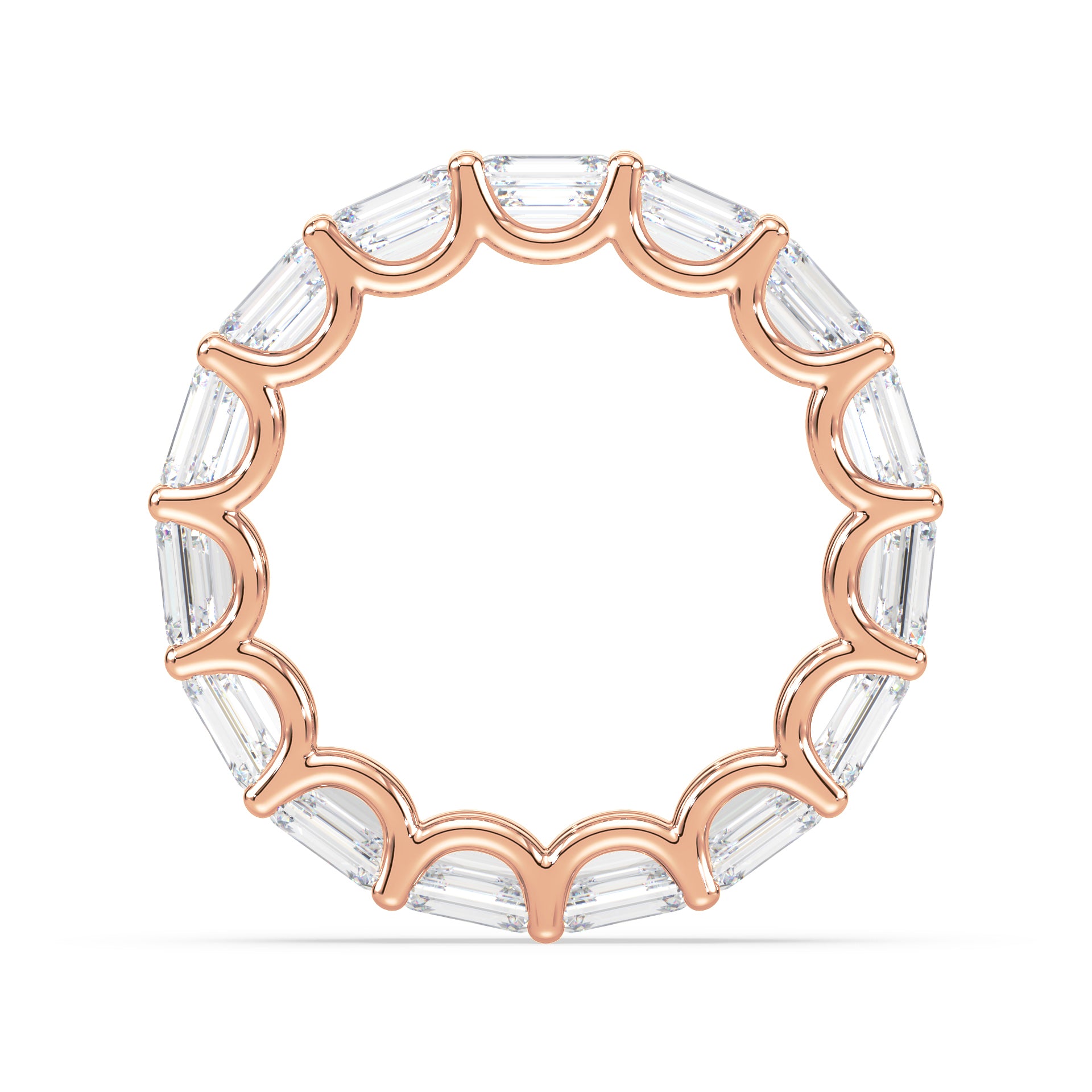 Sylvie East-West Emerald Lab Grown Diamond Eternity Ring