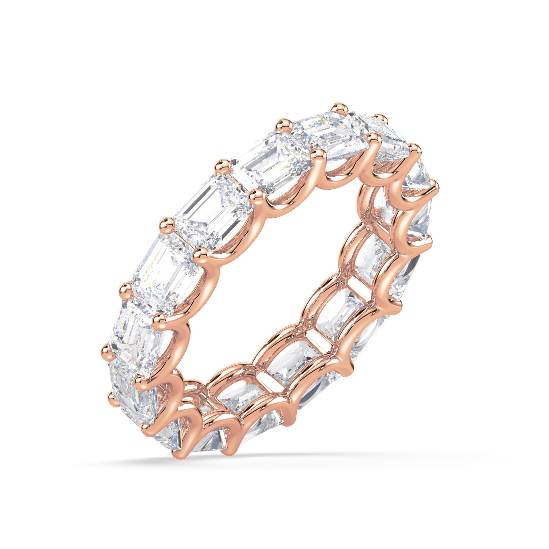 Sylvie East-West Emerald Lab Grown Diamond Eternity Ring