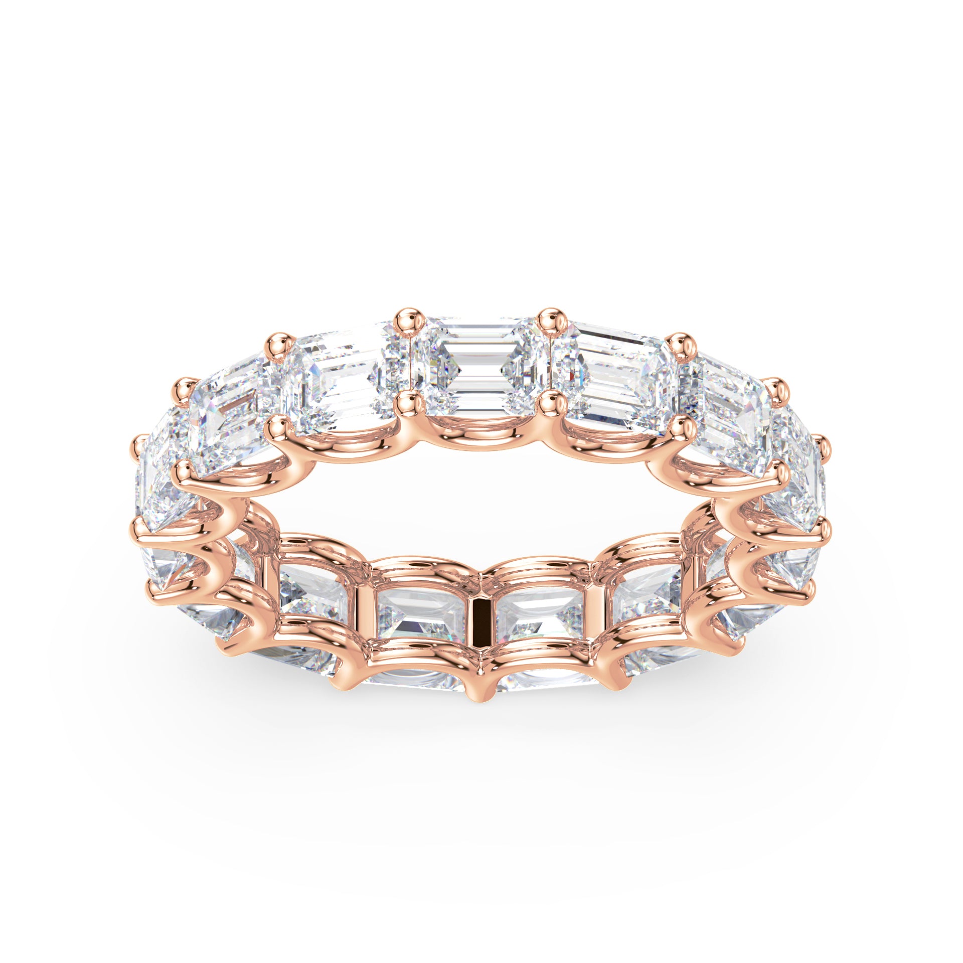 Sylvie East-West Emerald Lab Grown Diamond Eternity Ring