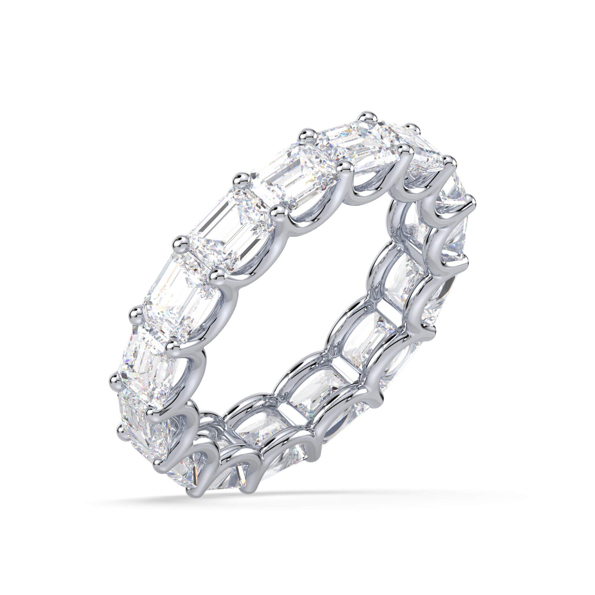 Sylvie East-West Emerald Lab Grown Diamond Eternity Ring