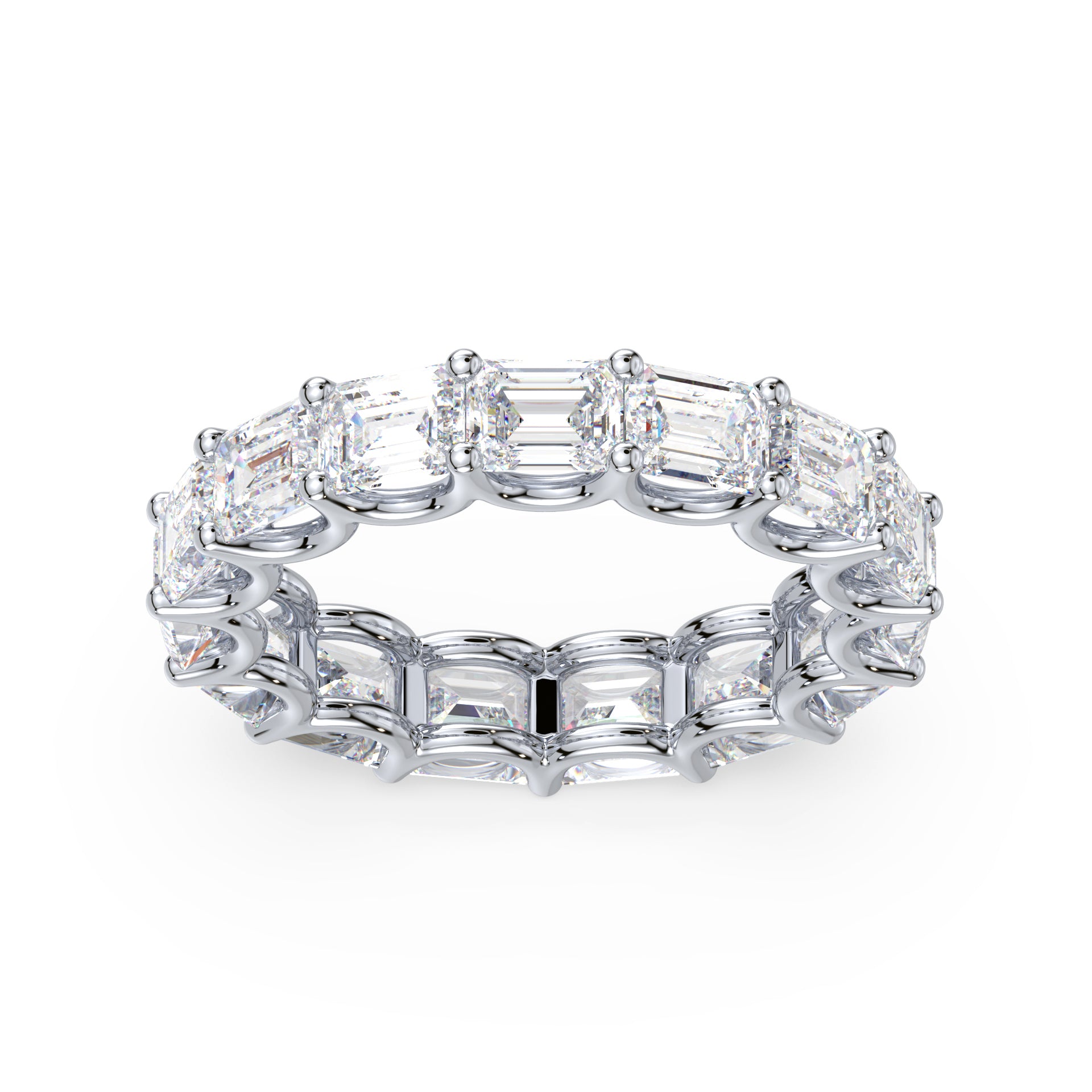 Sylvie East-West Emerald Lab Grown Diamond Eternity Ring